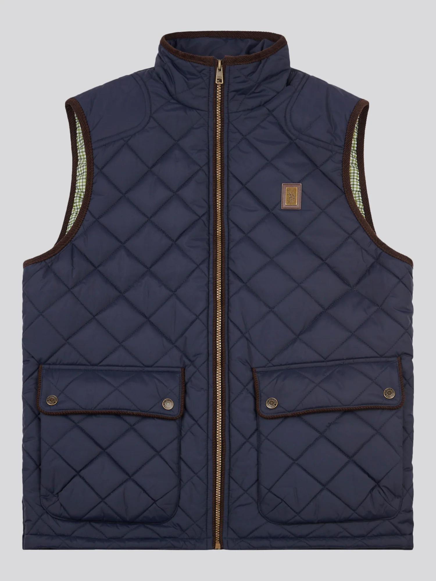 Mens Quilted Country Gilet Dark Sapphire Navy - Image 7