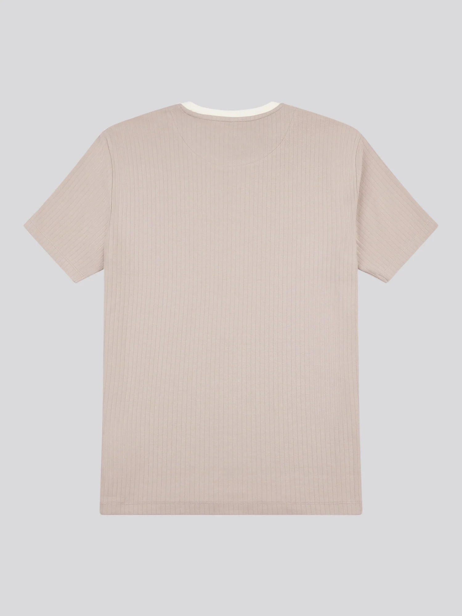 Mens Rib Texture T-Shirt in Atmosphere - Image 6