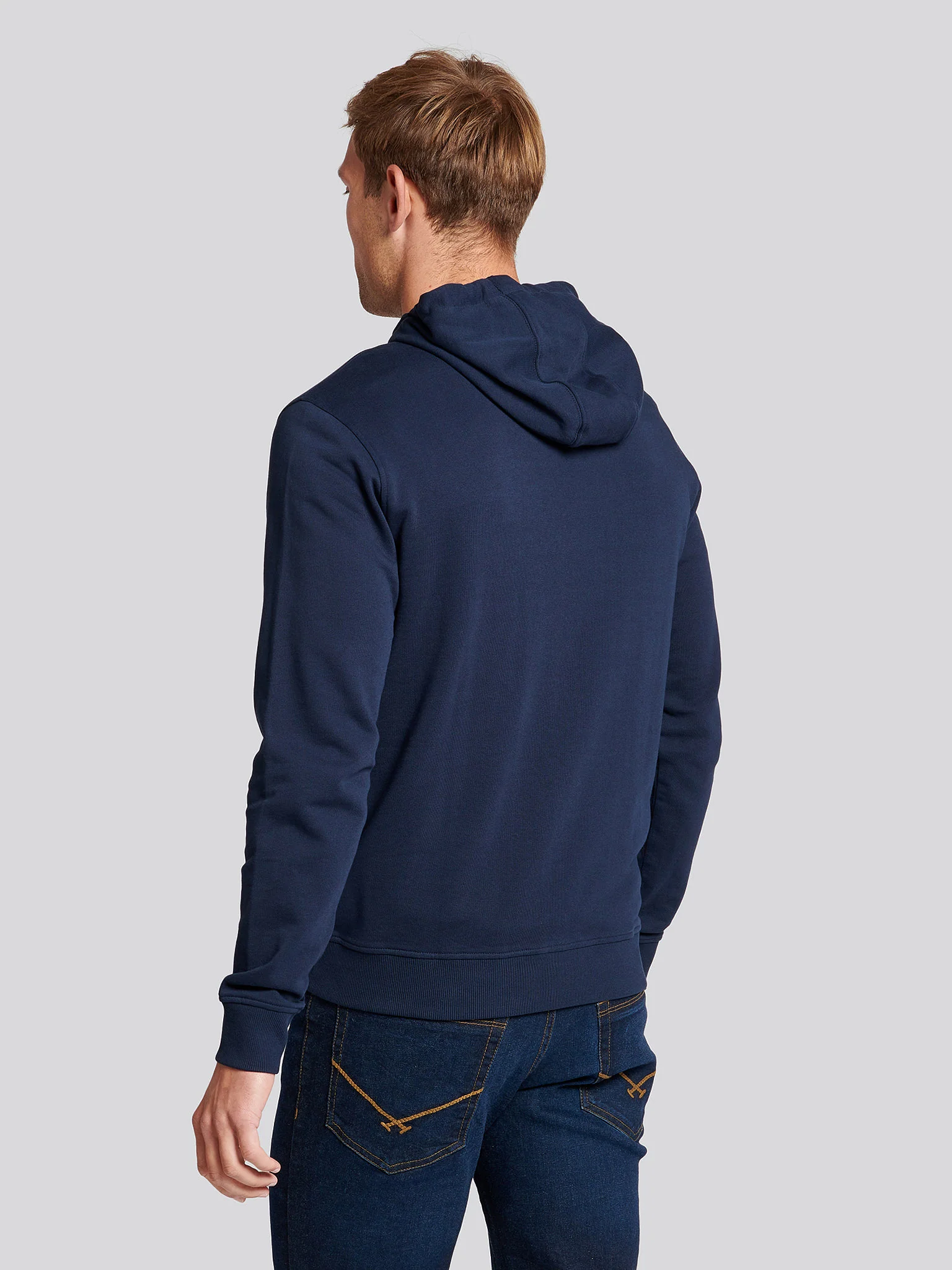 Mens Rider Hoodie in Navy Blue - Image 3