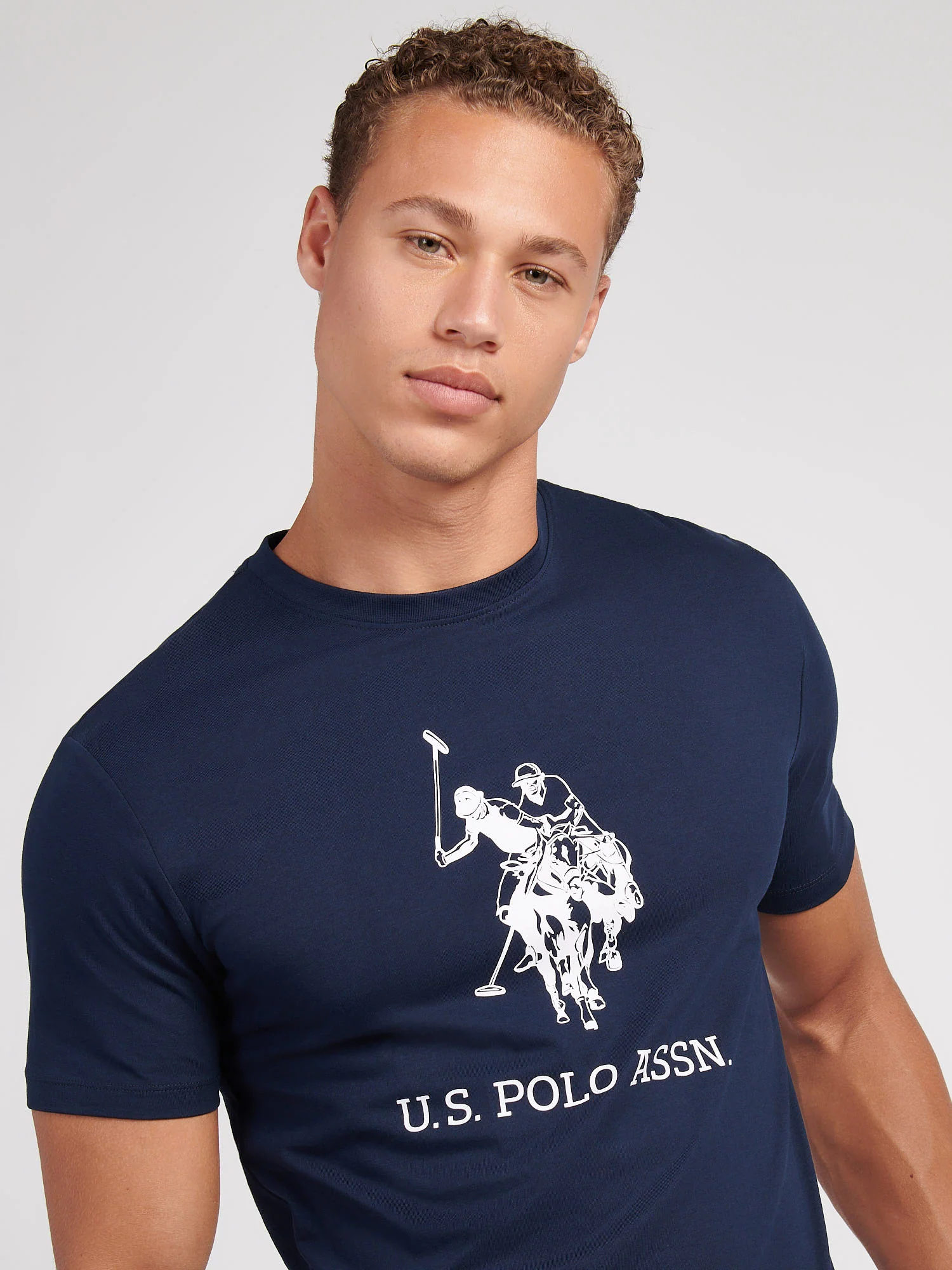 Mens Rider T-Shirt in Navy Blue - Image 2