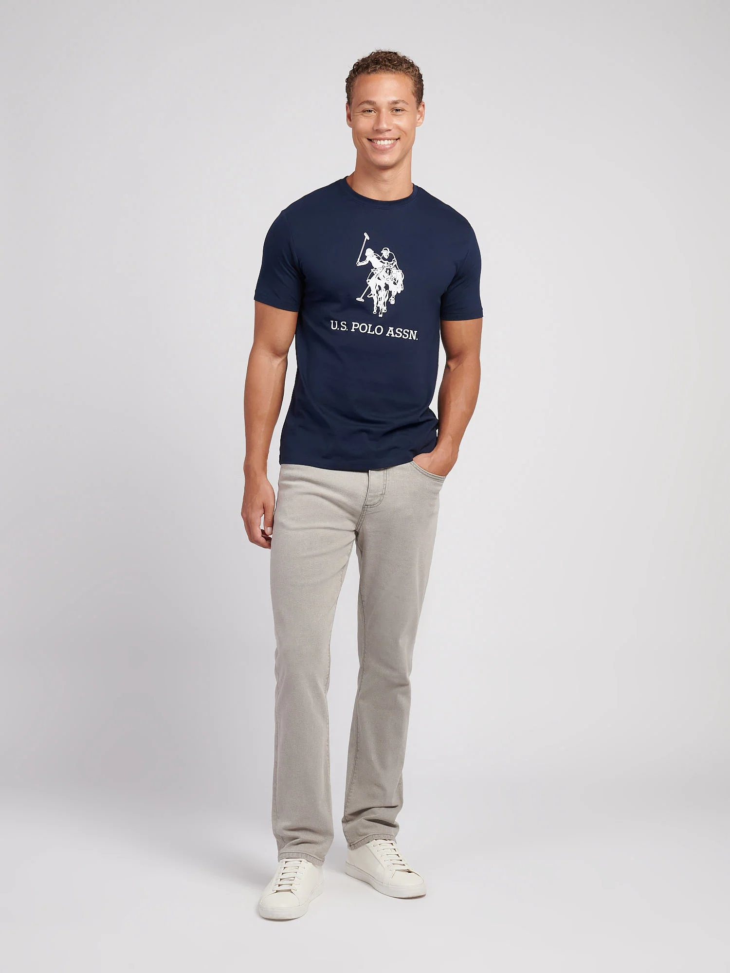 Mens Rider T-Shirt in Navy Blue - Image 3