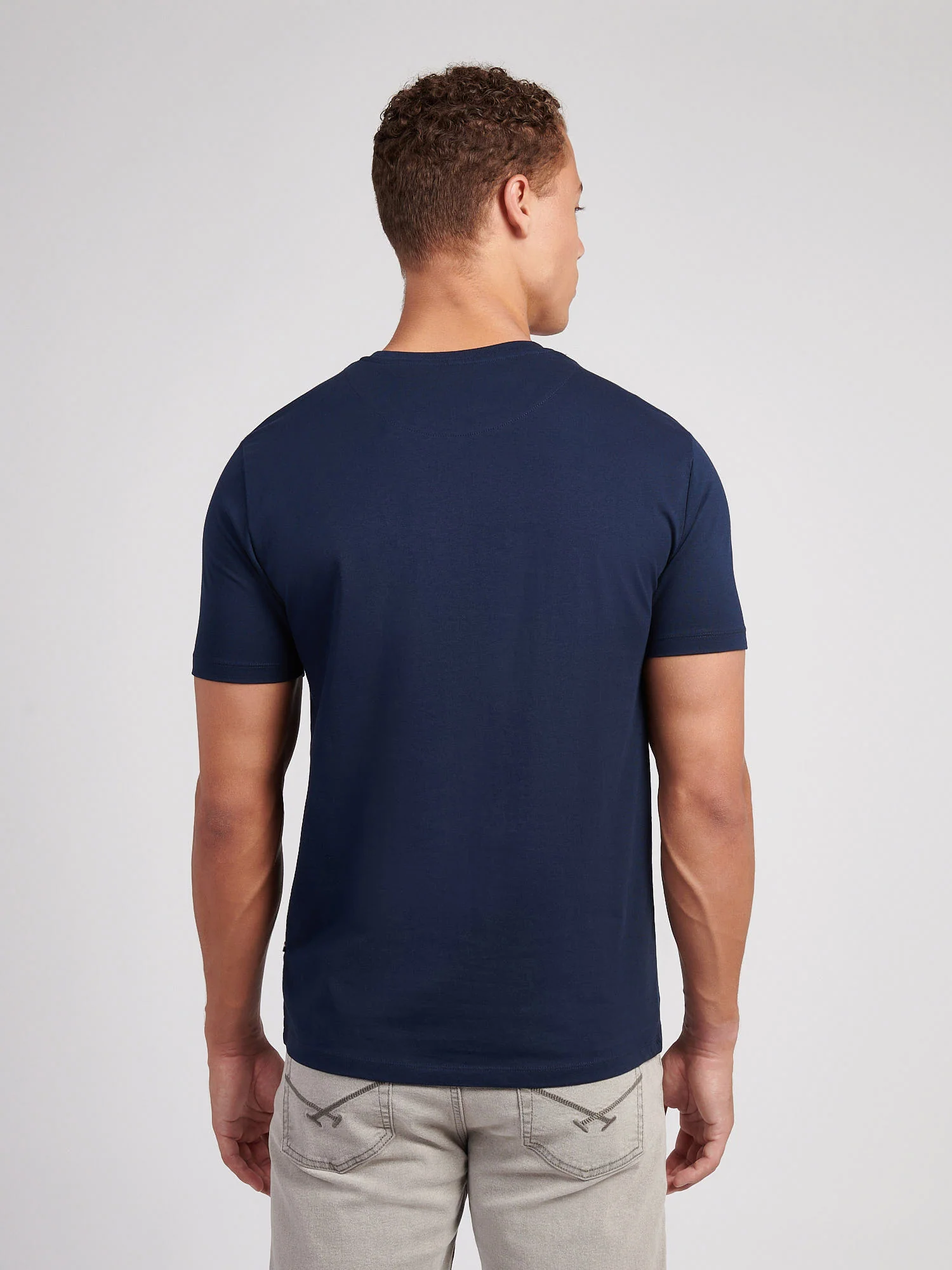 Mens Rider T-Shirt in Navy Blue - Image 4