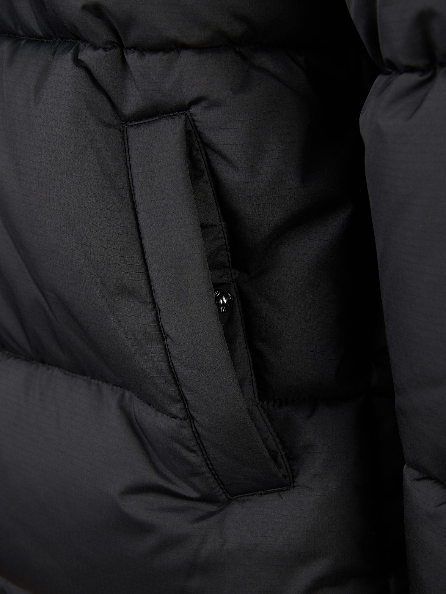 Mens Ripstop Hooded Puffer Jacket in Black - Image 11