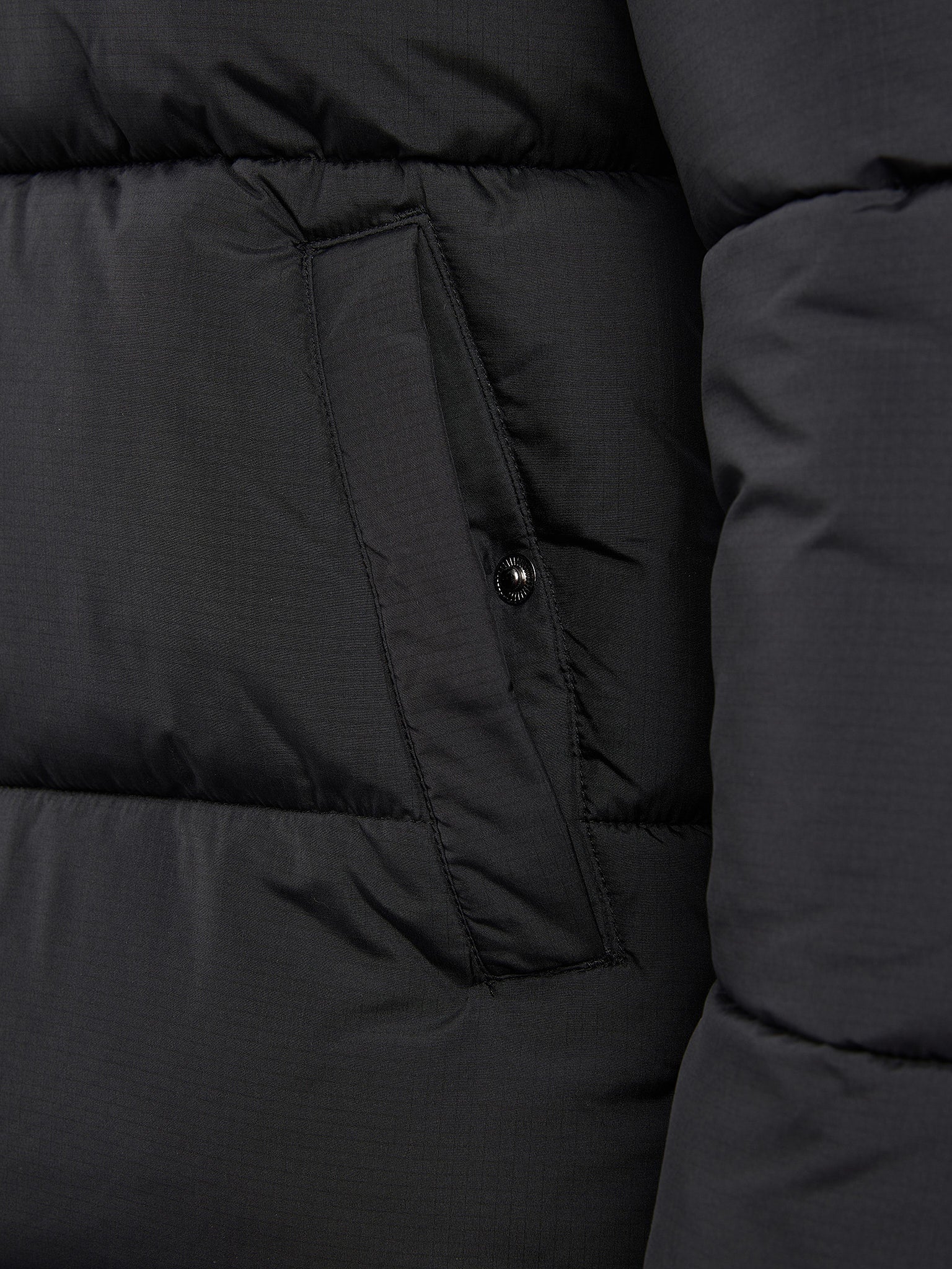 Mens Ripstop Hooded Puffer Jacket in Black - Image 12