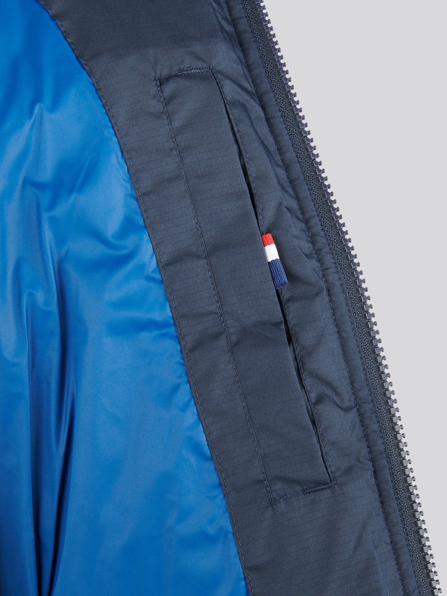 Mens Ripstop Hooded Puffer Jacket in Dark Sapphire Navy - Image 10