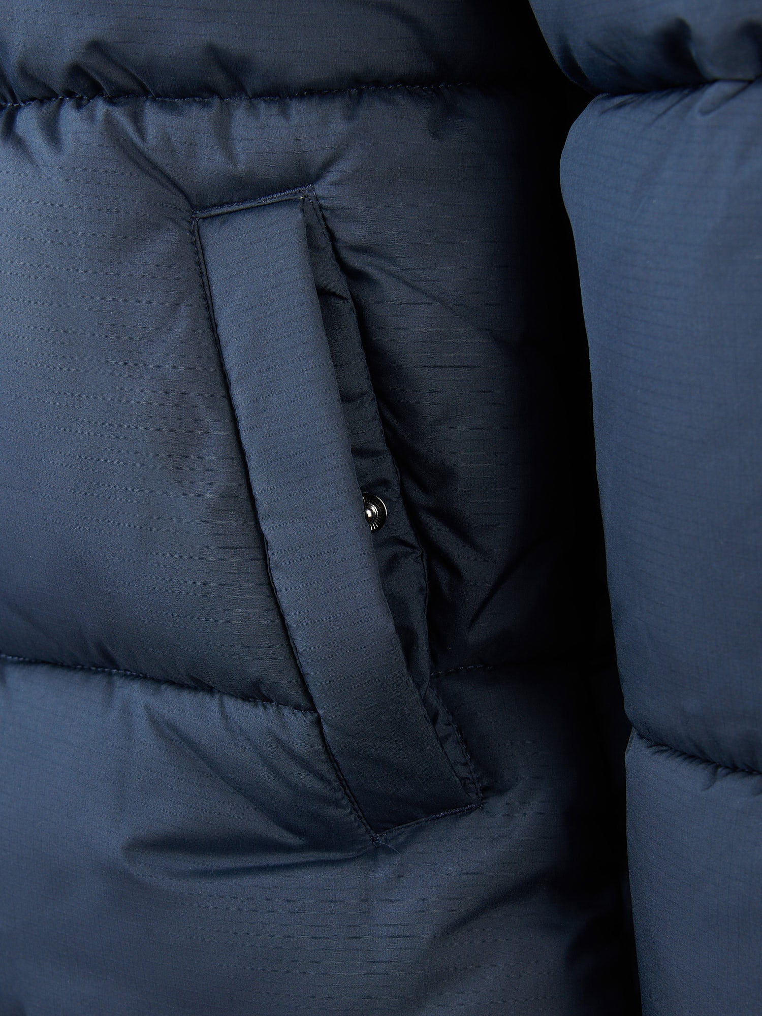 Mens Ripstop Hooded Puffer Jacket in Dark Sapphire Navy - Image 11