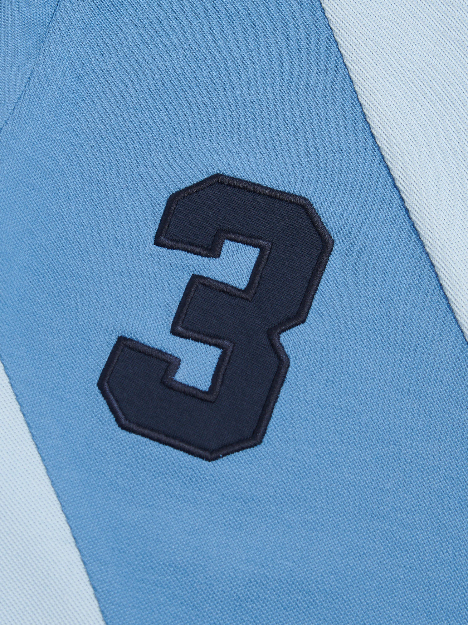 Mens Sash Pique Polo Shirt Chambray Blue - Image 10