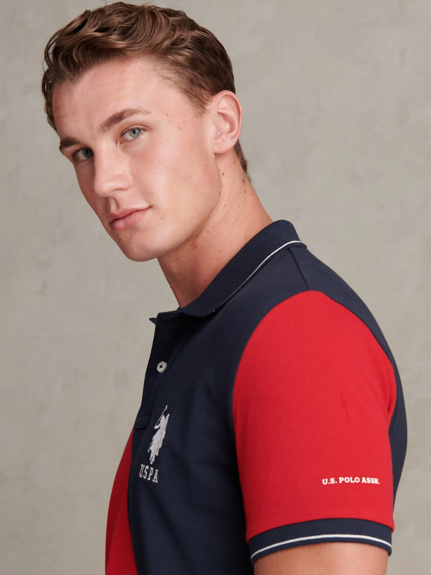 Mens Sash Pique Polo Shirt Dark Sapphire Navy - Image 6