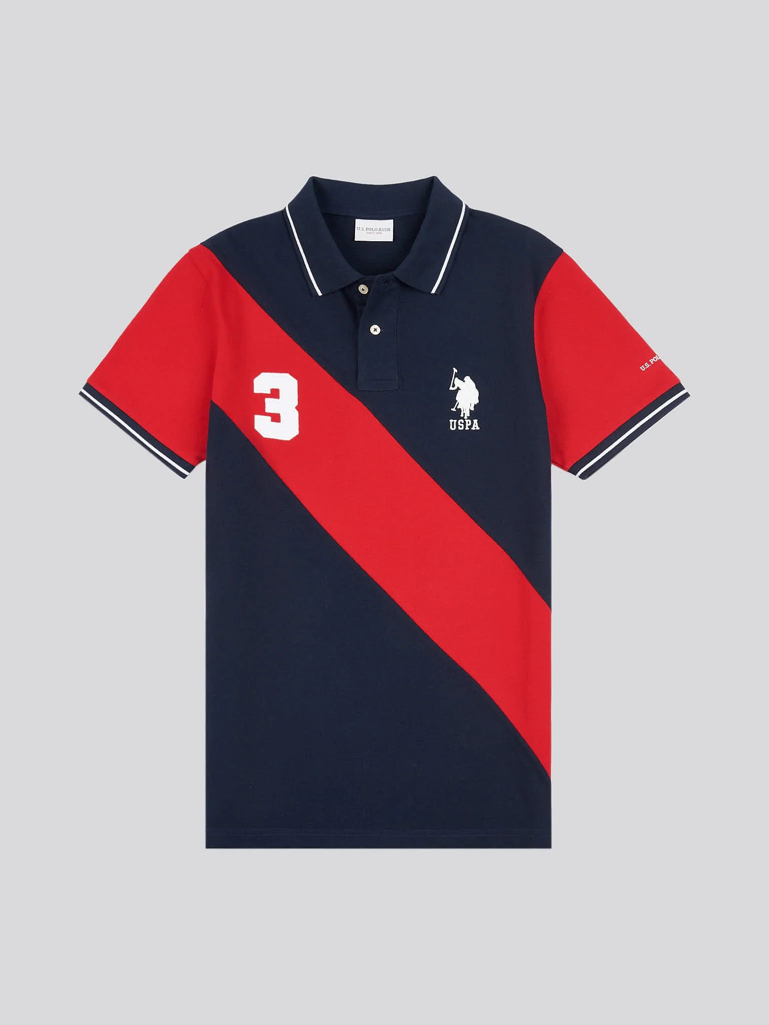 Mens Sash Pique Polo Shirt Dark Sapphire Navy - Image 7