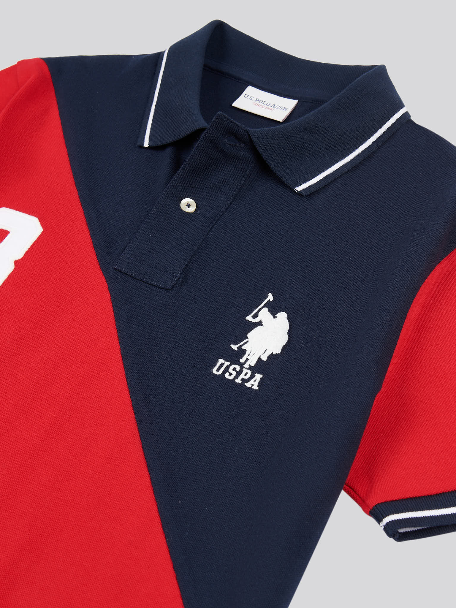Mens Sash Pique Polo Shirt Dark Sapphire Navy - Image 9