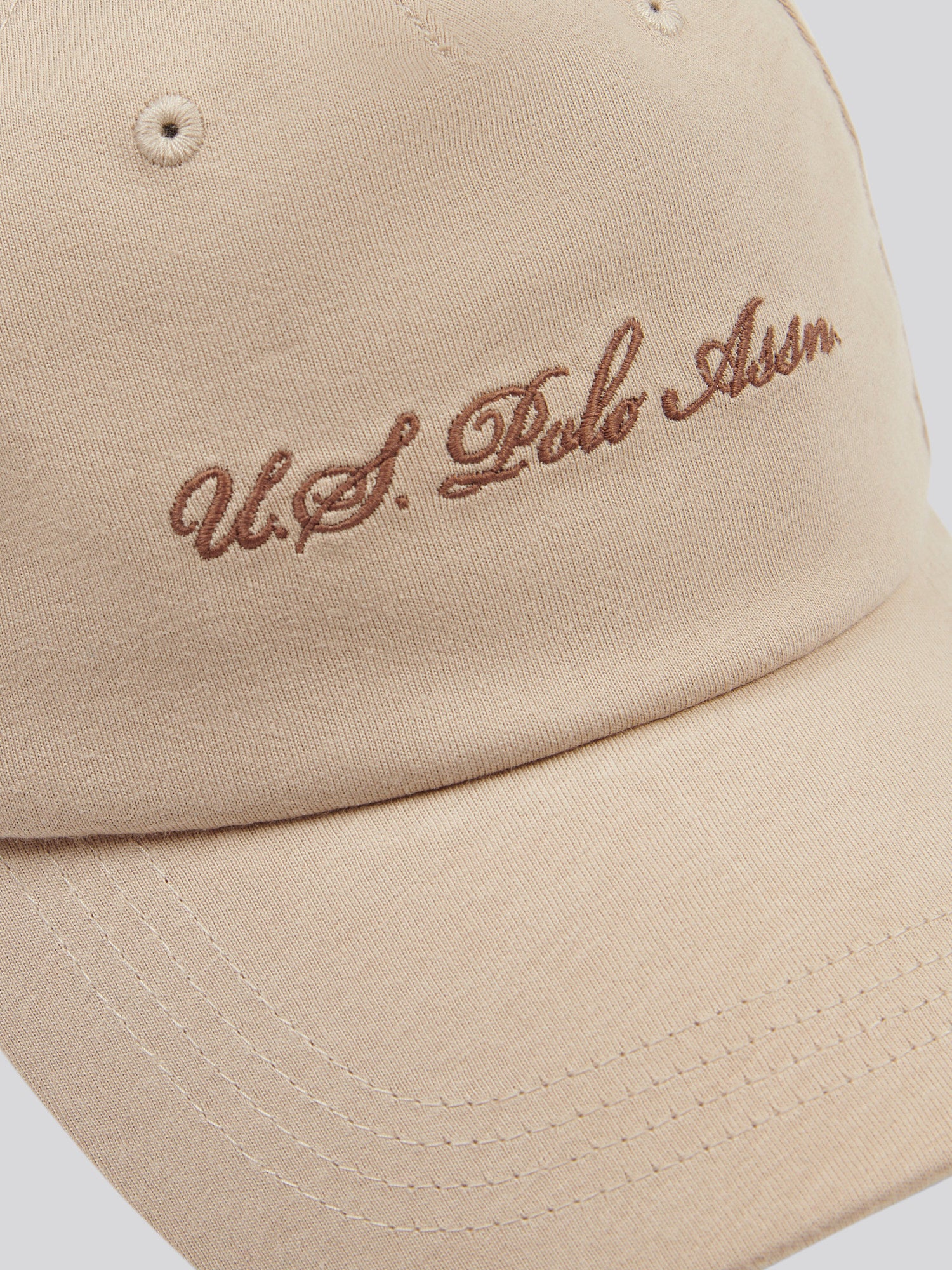 Mens Script Logo Jersey Cap in Doeskin - Image 3