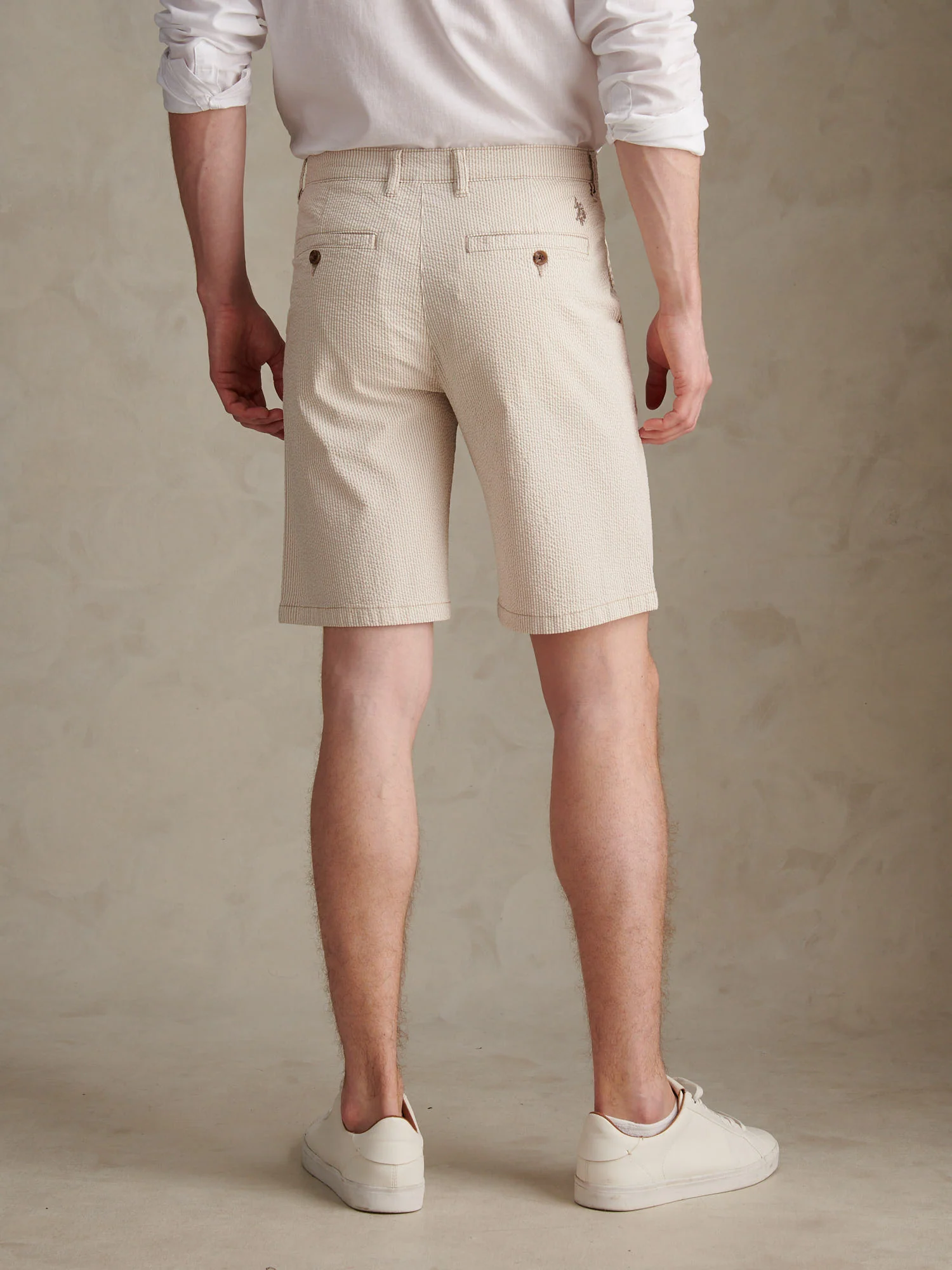 Mens Seersucker Chino Short Atmosphere - Image 4