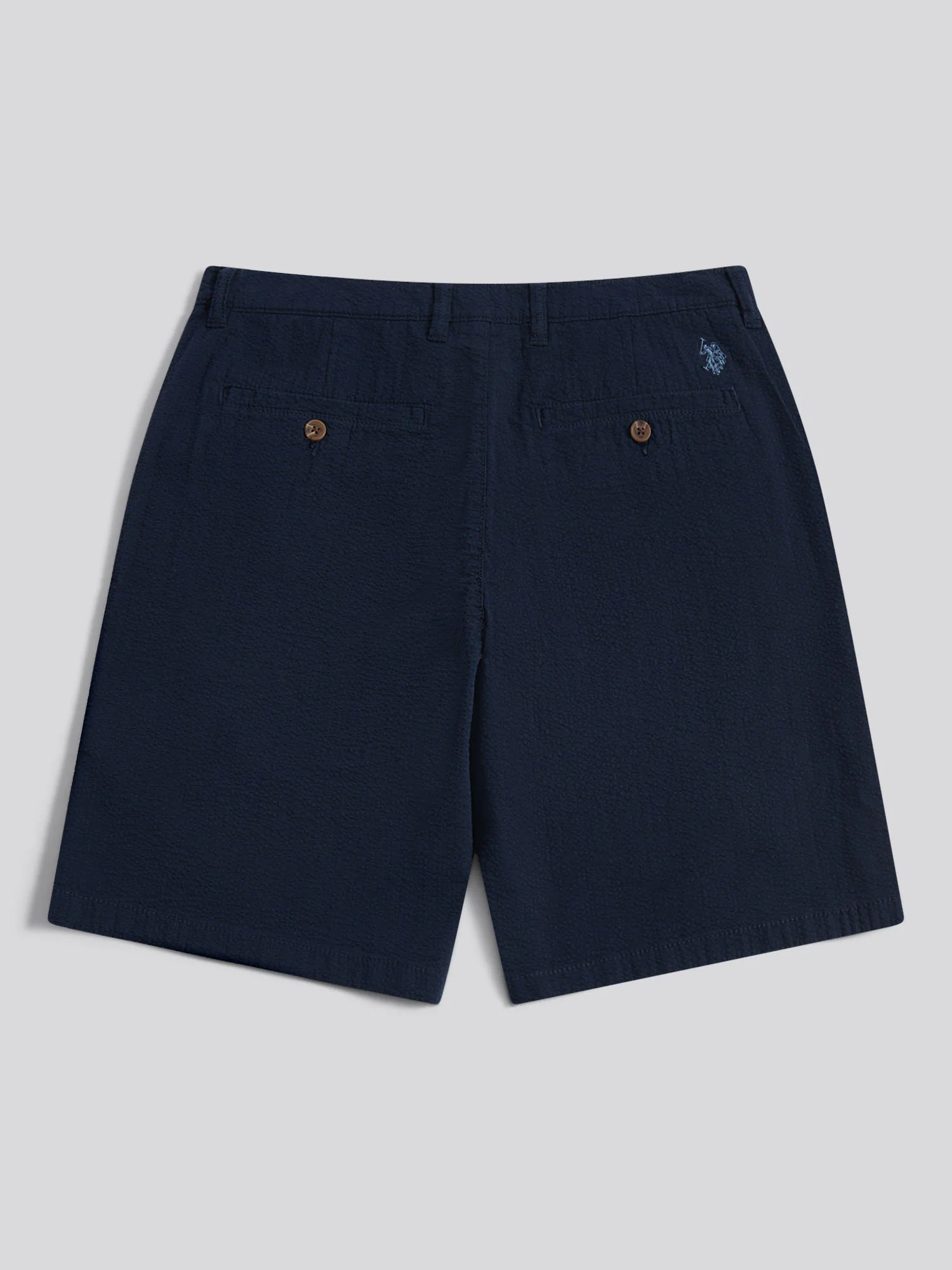 Mens Seersucker Chino Short Dark Sapphire Navy - Image 6
