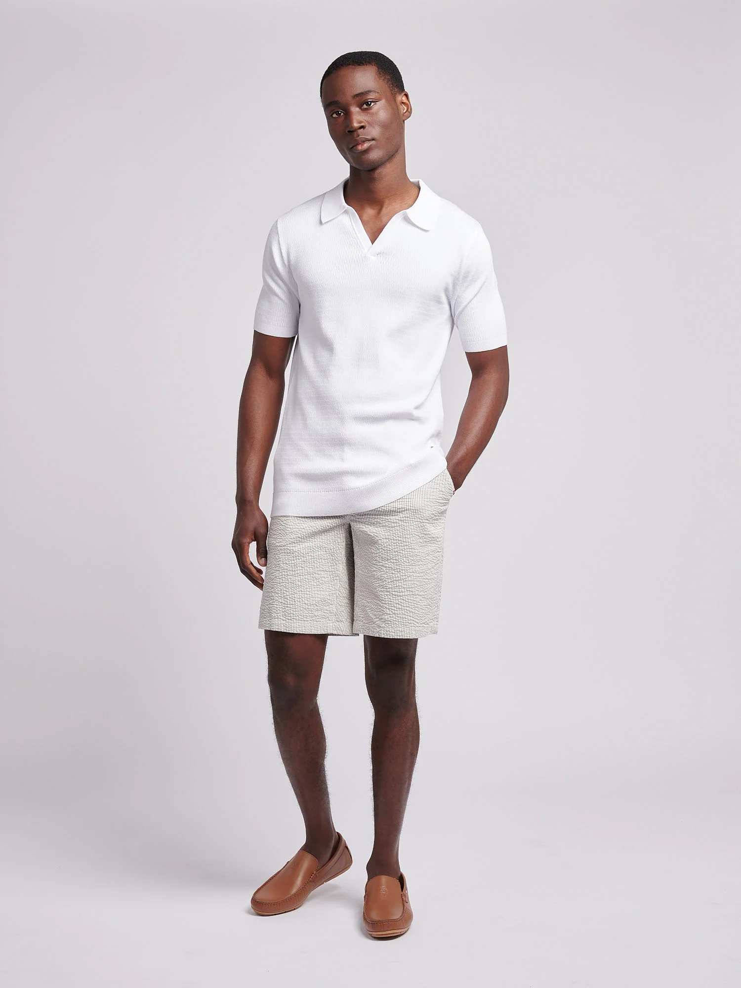 Mens Seersucker Chino Short Northern Droplet - Image 3