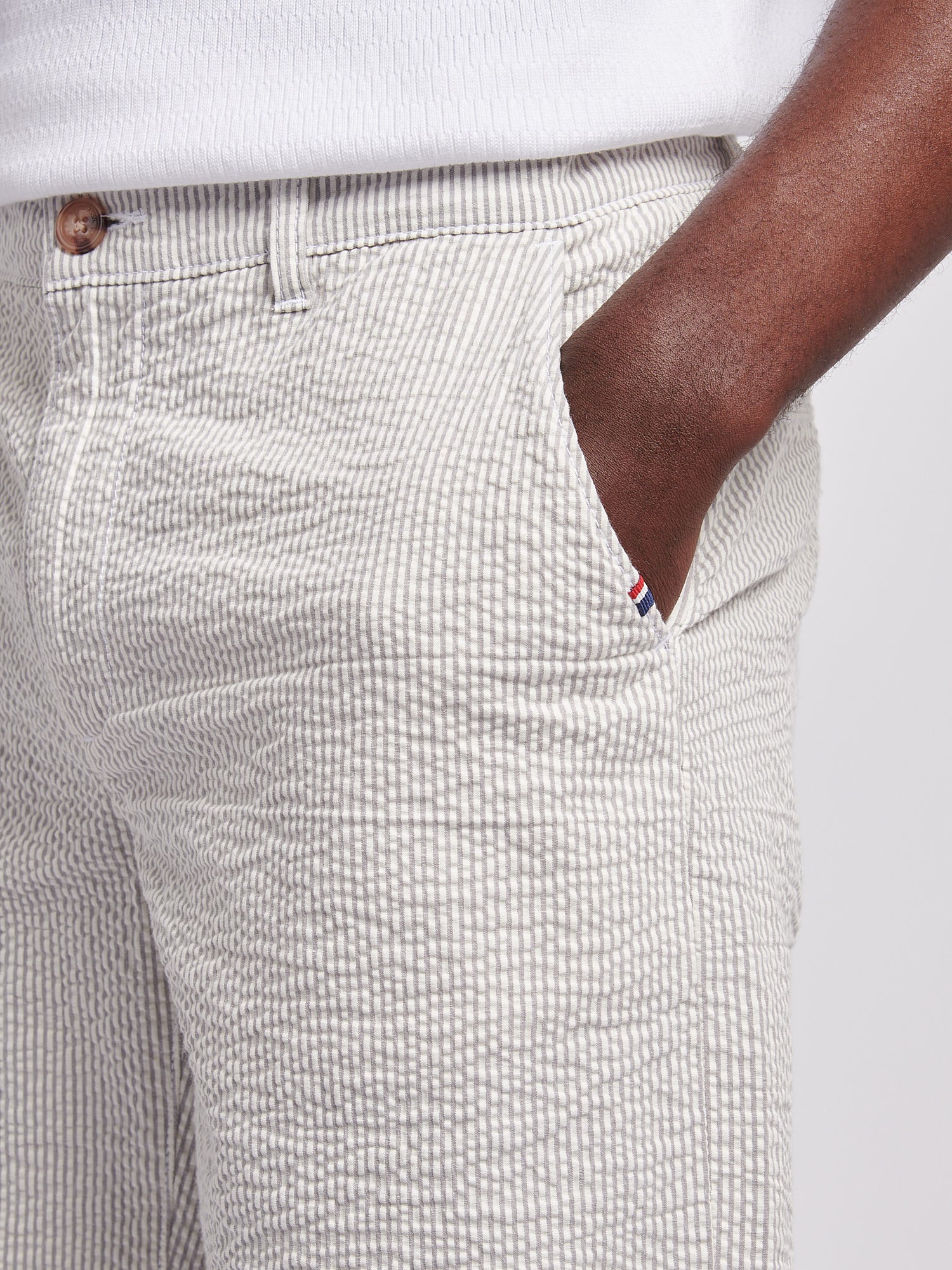 Mens Seersucker Chino Short Northern Droplet - Image 5