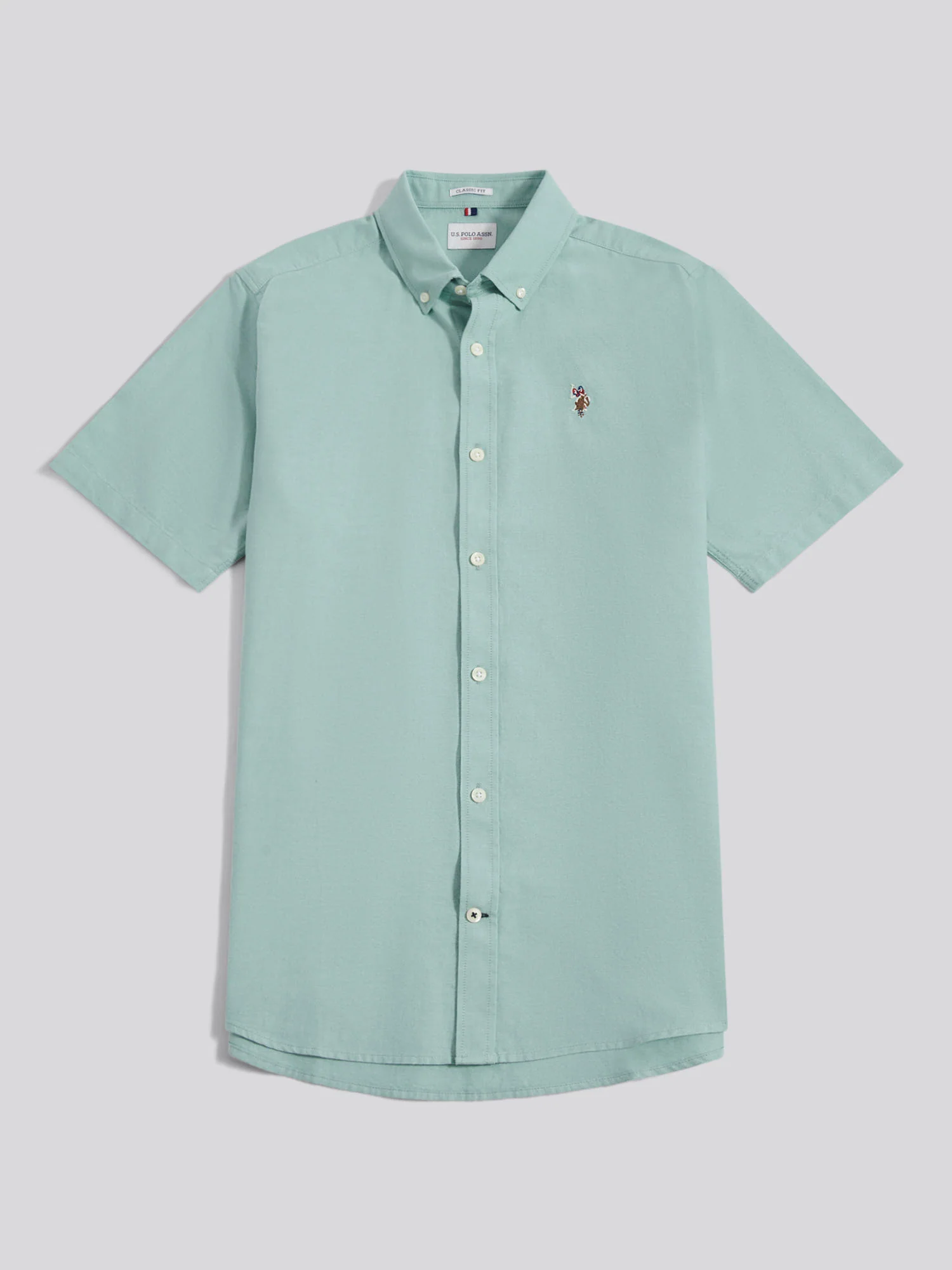 Mens  Short Sleeve Oxford Shirt Aquifer - Image 5
