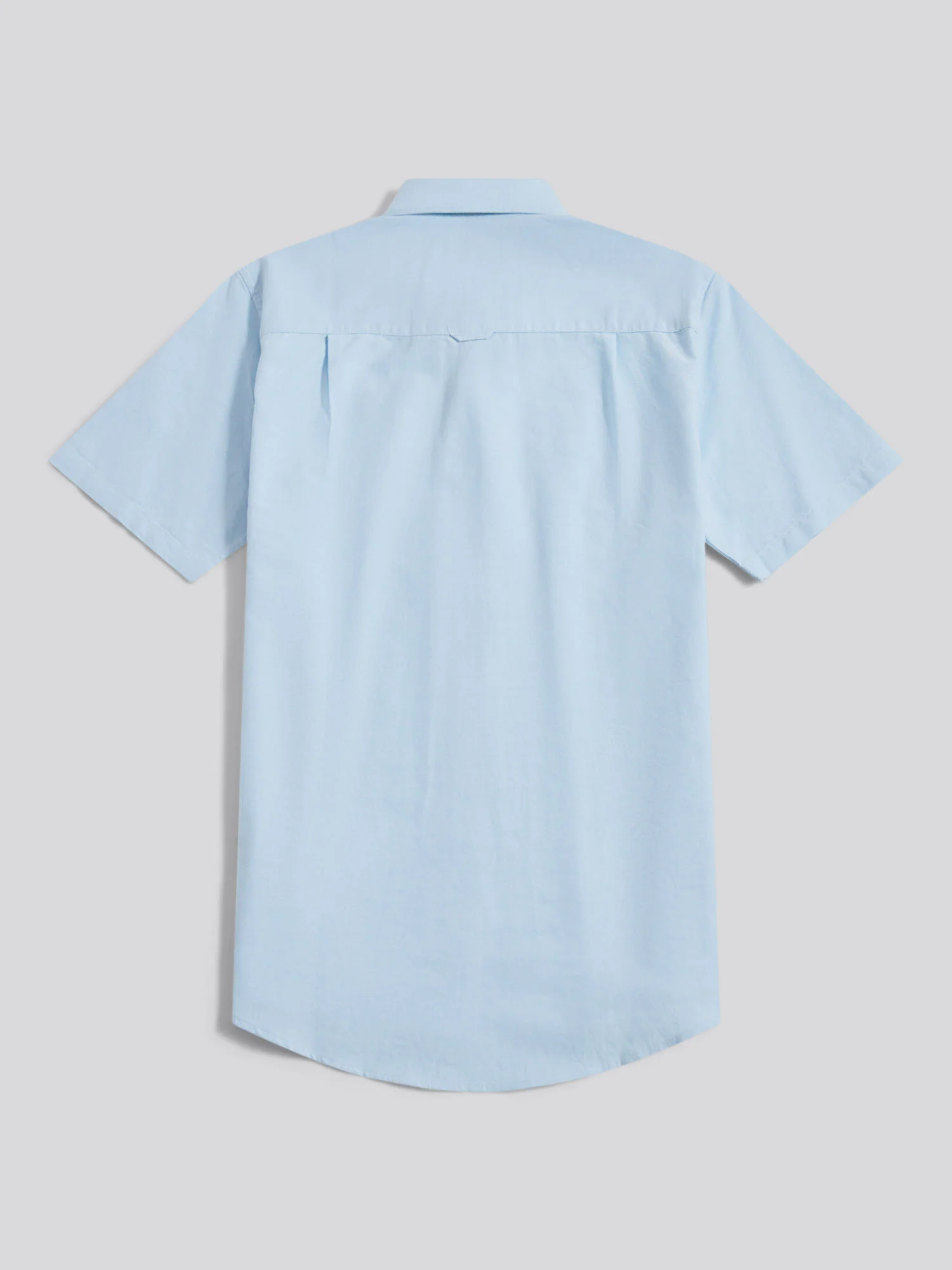 Mens Short Sleeve Oxford Shirt Ice Blue - Image 7