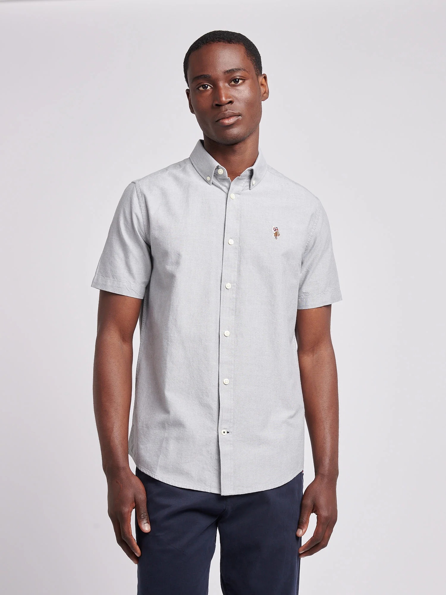 Mens Short Sleeve Oxford Shirt Mulled Basil