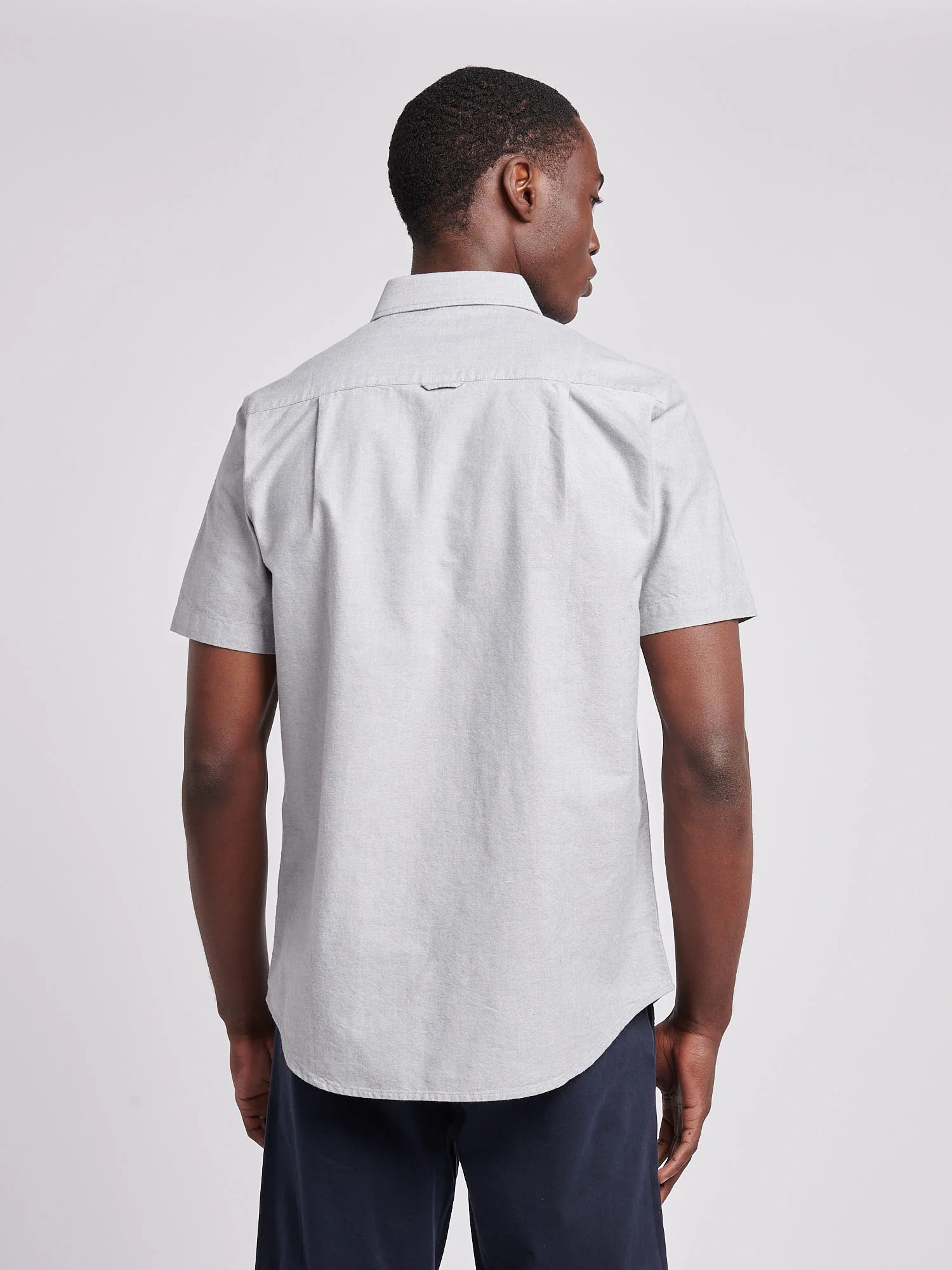 Mens Short Sleeve Oxford Shirt Mulled Basil - Image 4
