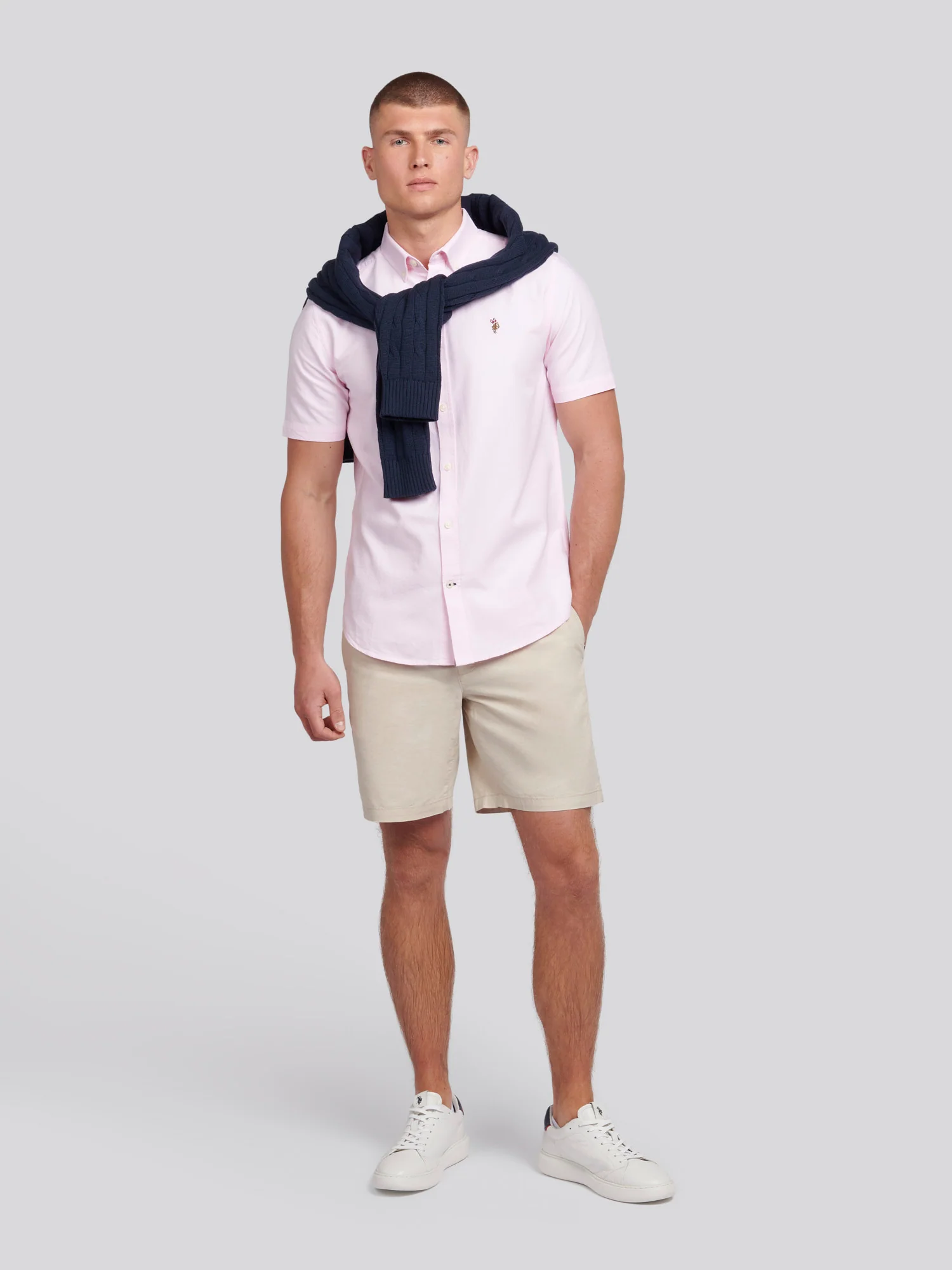 Mens  Short Sleeve Oxford Shirt Orchid Pink - Image 3