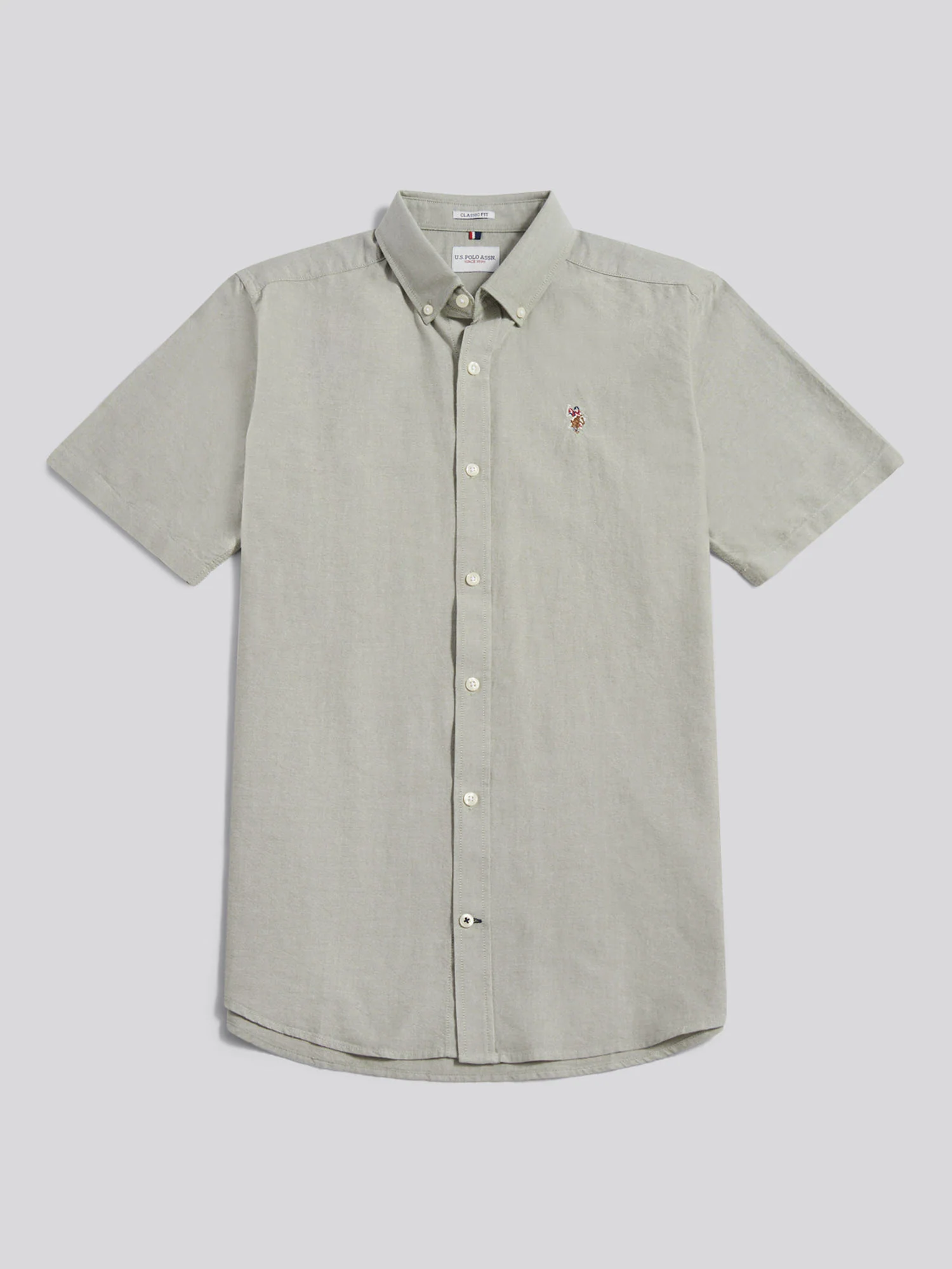 Mens Short Sleeve Oxford Shirt Sea Spray - Image 5