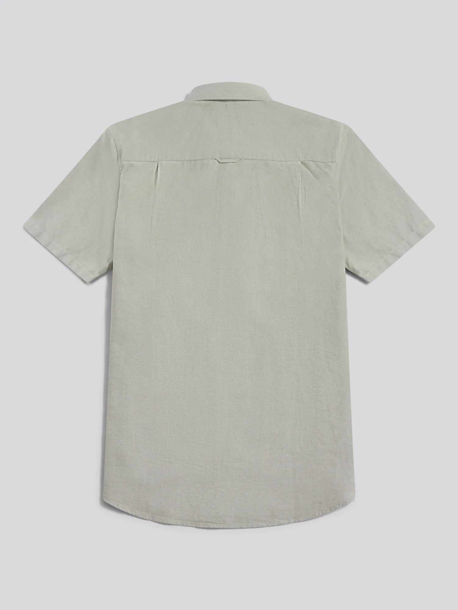 Mens Short Sleeve Oxford Shirt Sea Spray - Image 6