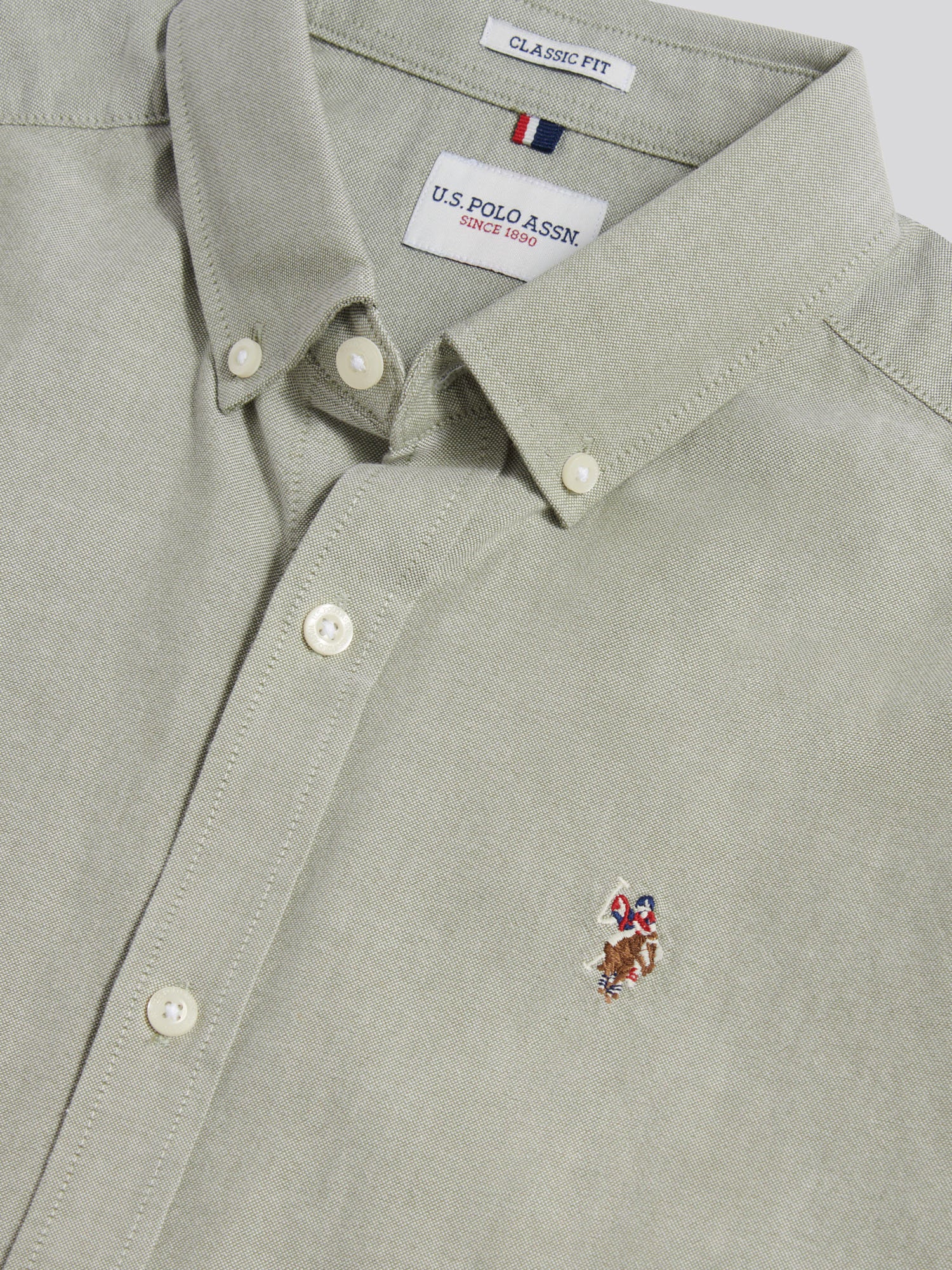 Mens Short Sleeve Oxford Shirt Sea Spray - Image 7