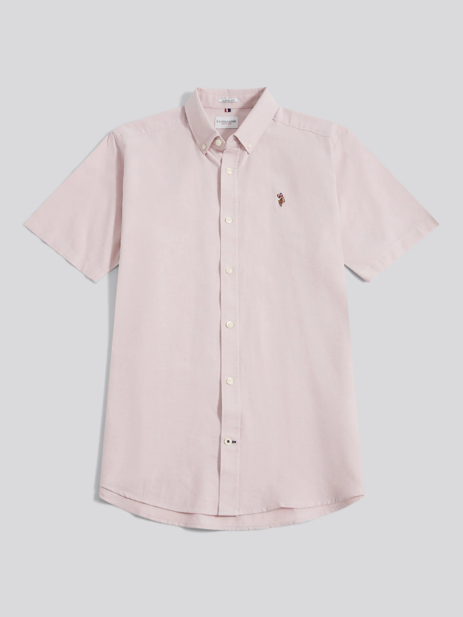 Mens  Short Sleeve Oxford Shirt Sepia Rose - Image 5