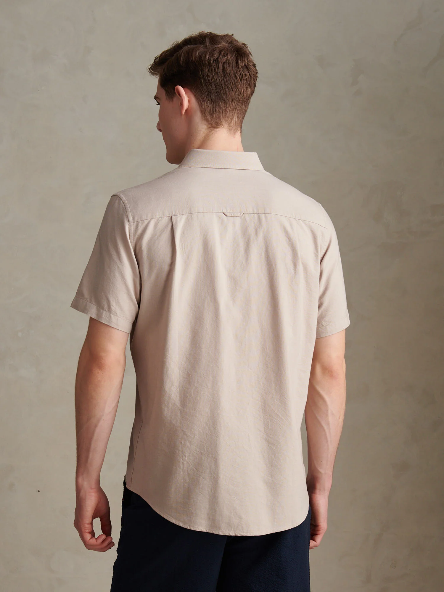 Mens Short Sleeve Oxford Shirt String - Image 4