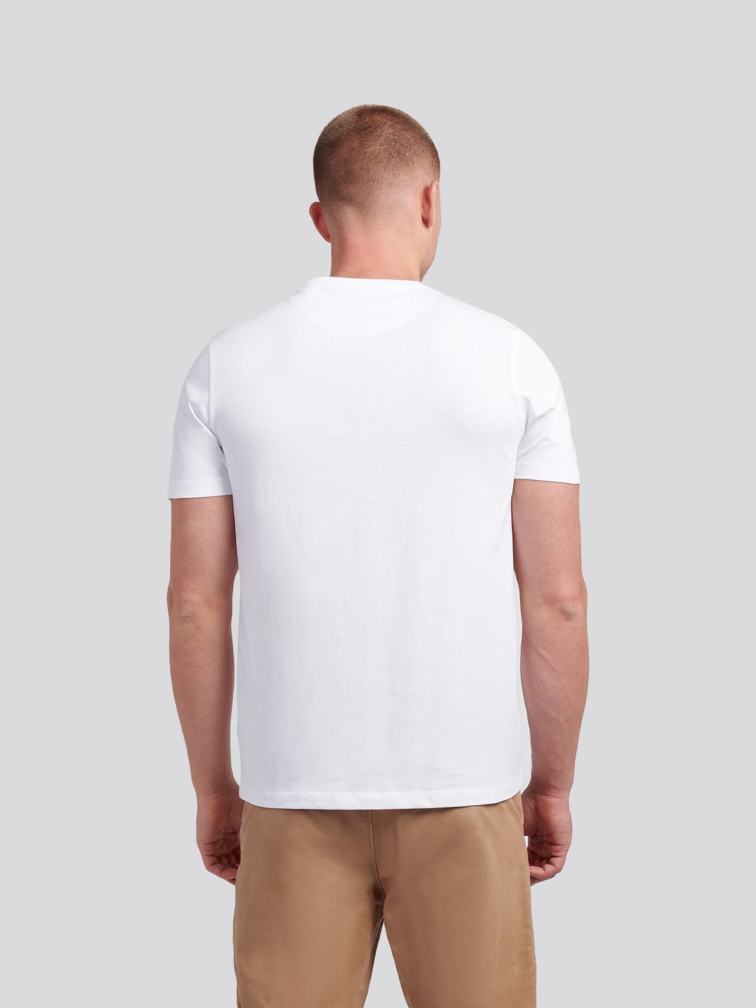 Mens Signature Arch Print T-Shirt Bright White - Image 4