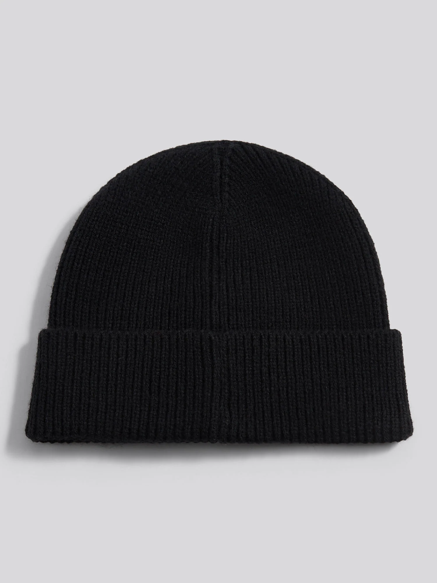Mens Signature Double Horsemen Knit Beanie in Black - Image 2
