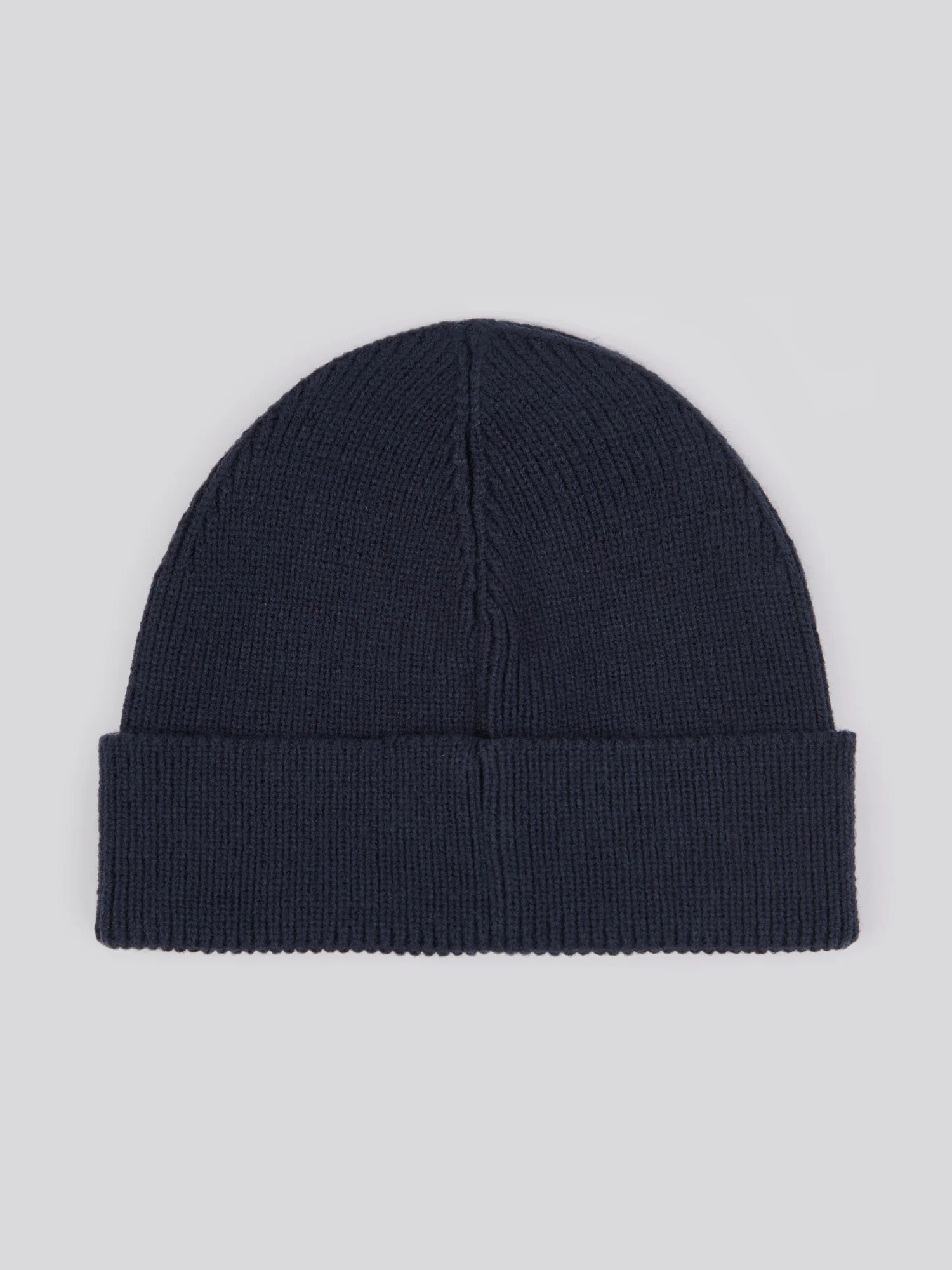 Mens Signature Double Horsemen Knit Beanie in Dark Sapphire Navy - Image 2