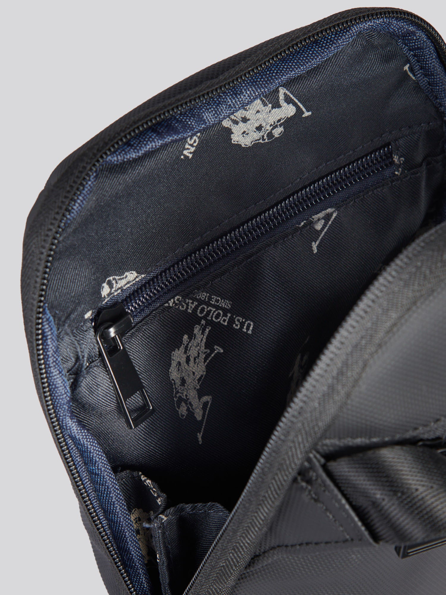 Mens Small Arrowhead Crossbody Bag in Black - Image 11