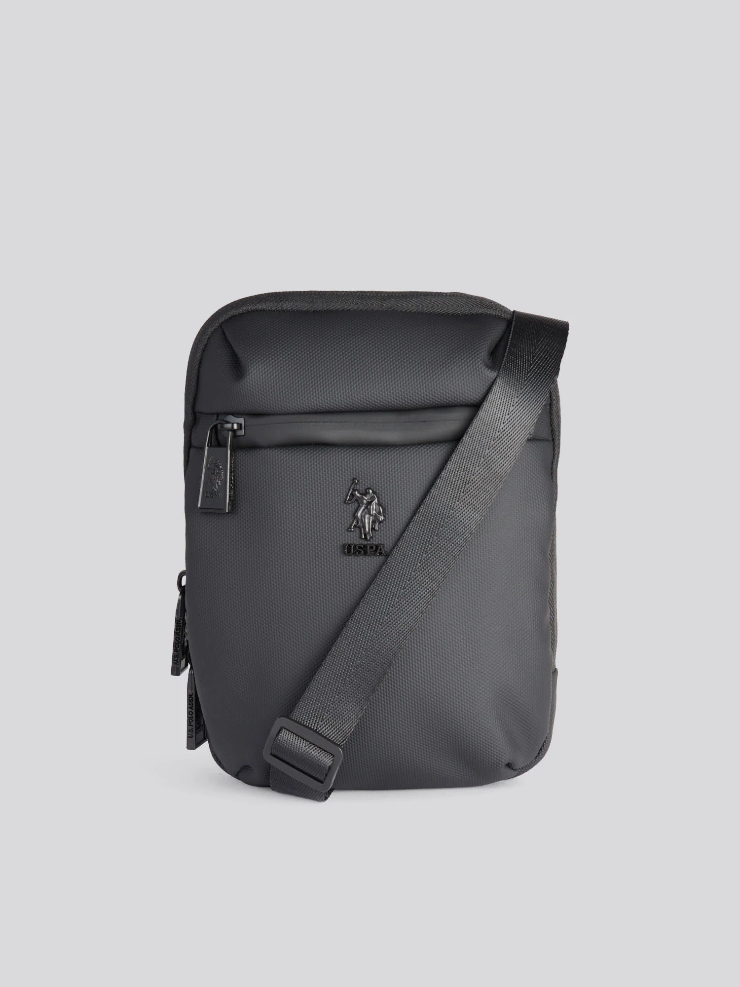 Mens Small Arrowhead Crossbody Bag in Black - Image 3