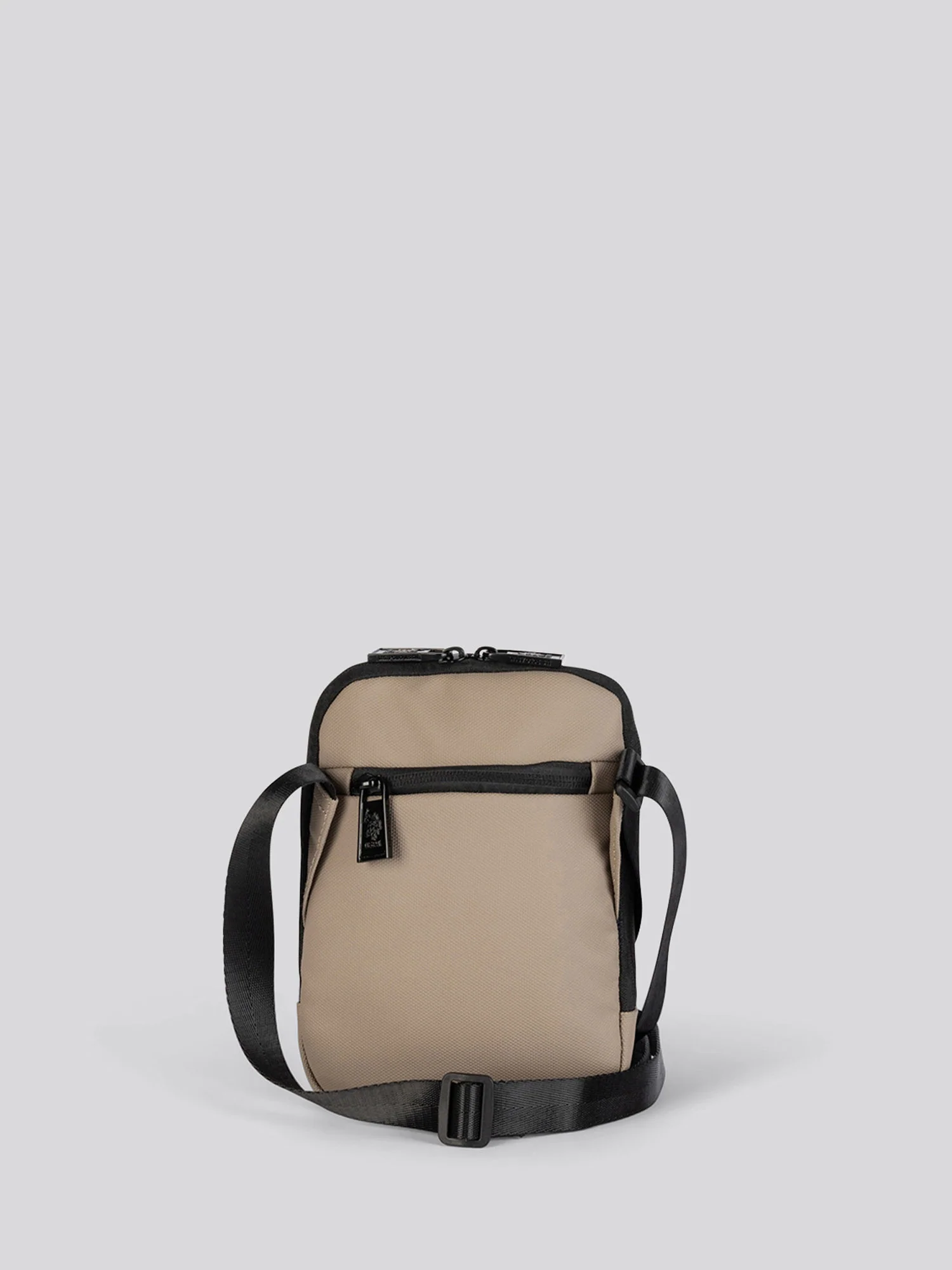 Mens Small Arrowhead Crossbody Bag in Deep Taupe - Image 4