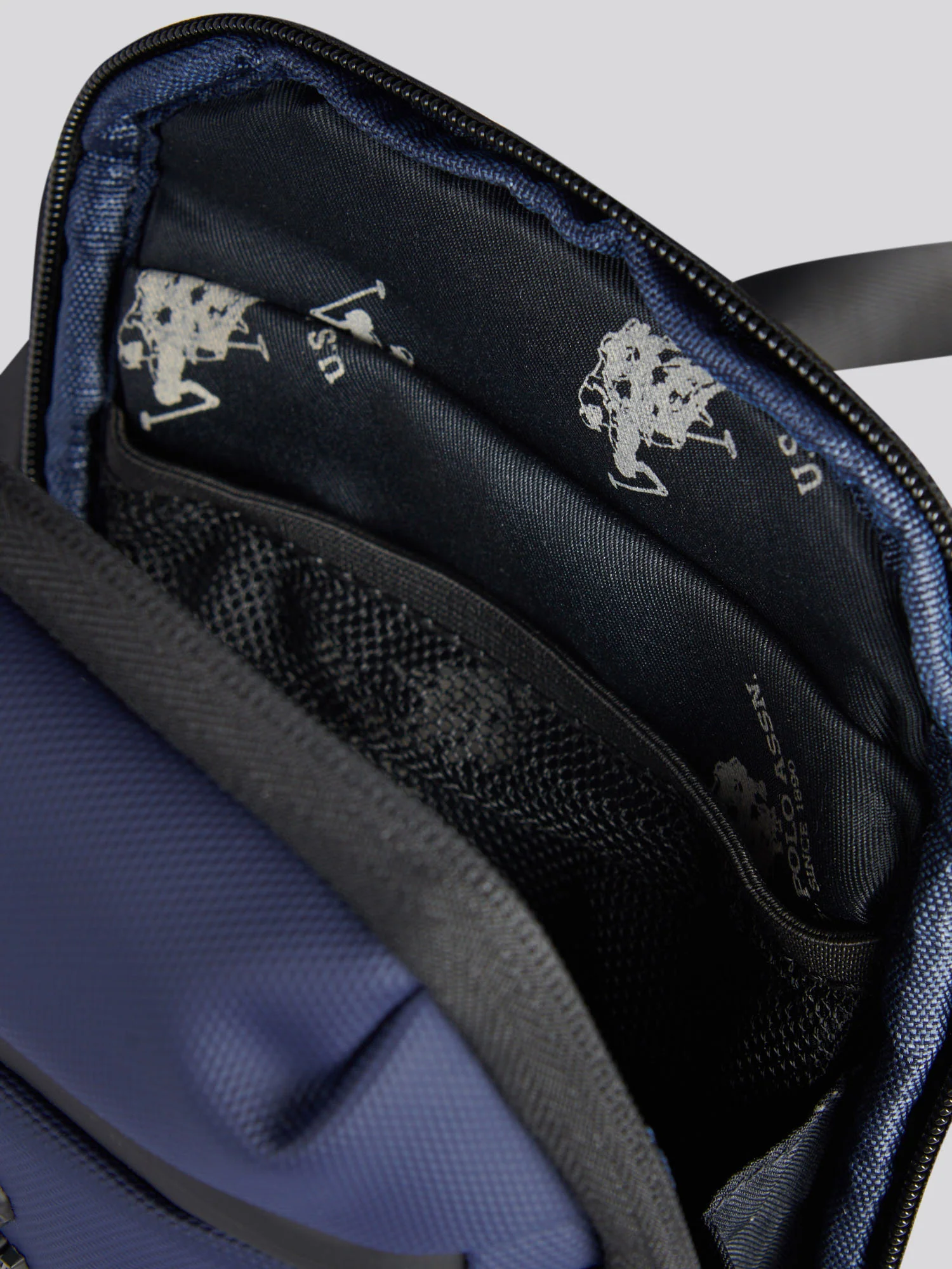 Mens Small Arrowhead Crossbody Bag in Navy - Image 12