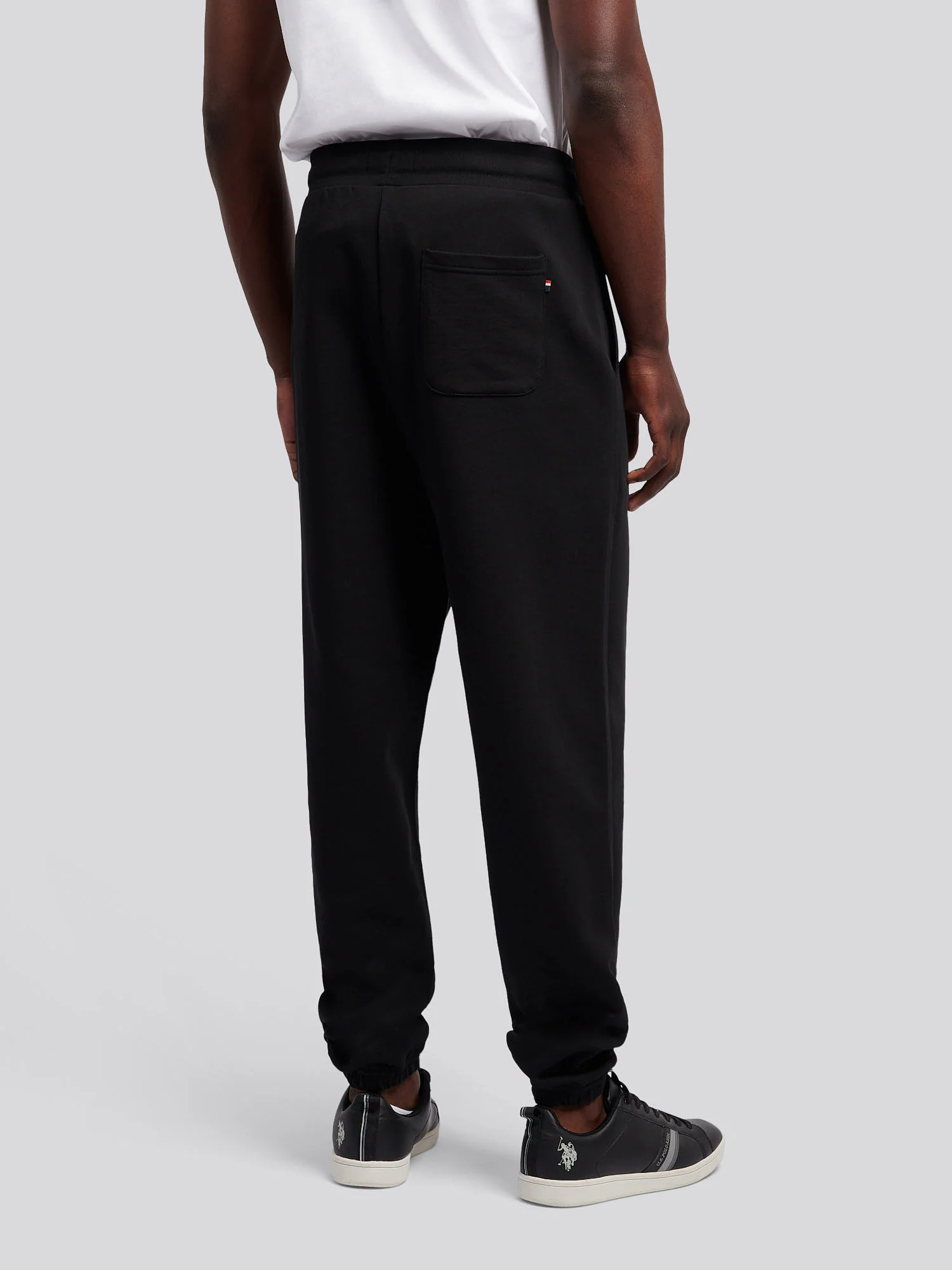 Mens Smart Interlock Jogger in Black Bright White DHM - Image 3