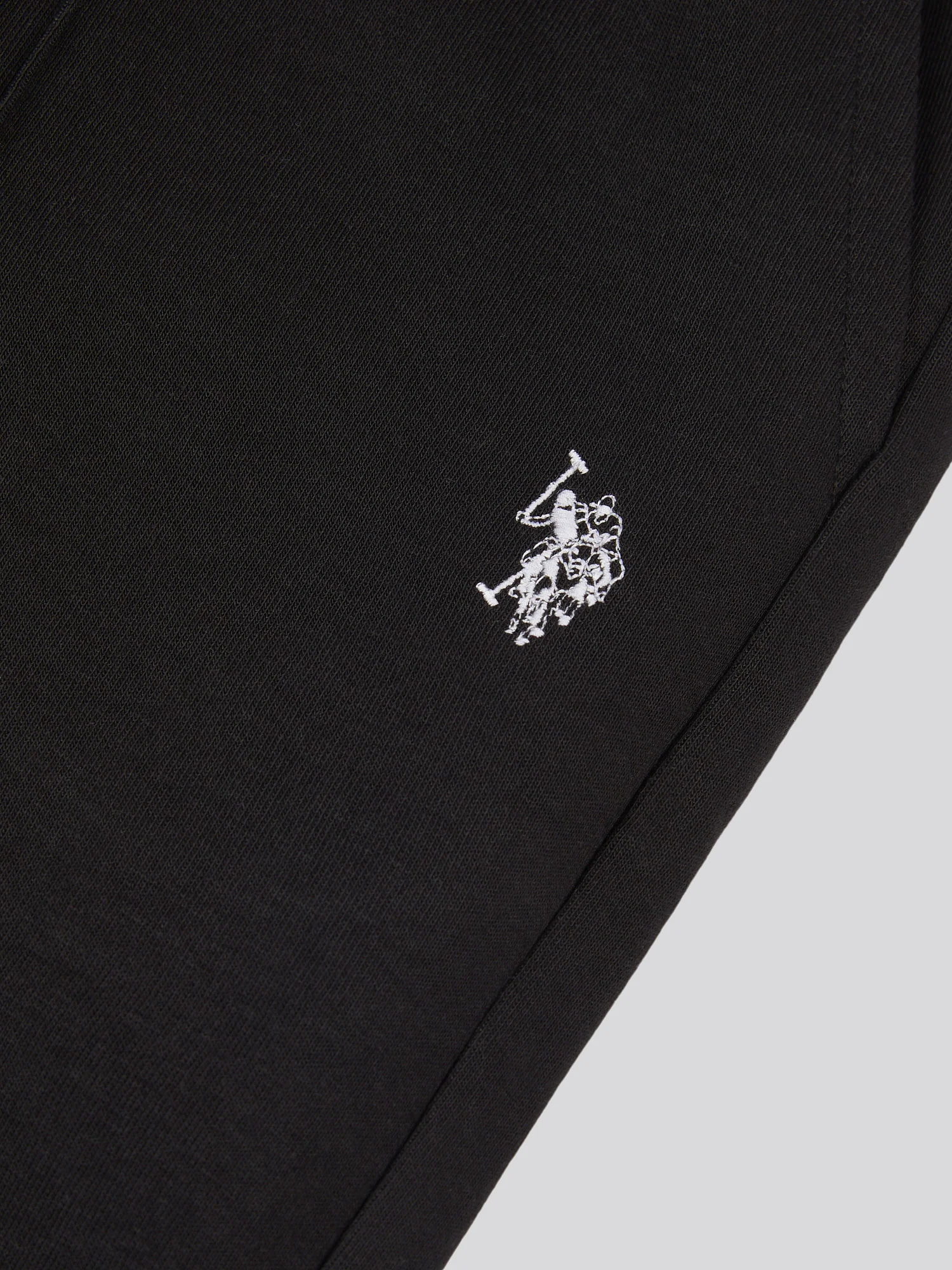 Mens Smart Interlock Jogger in Black Bright White DHM - Image 7