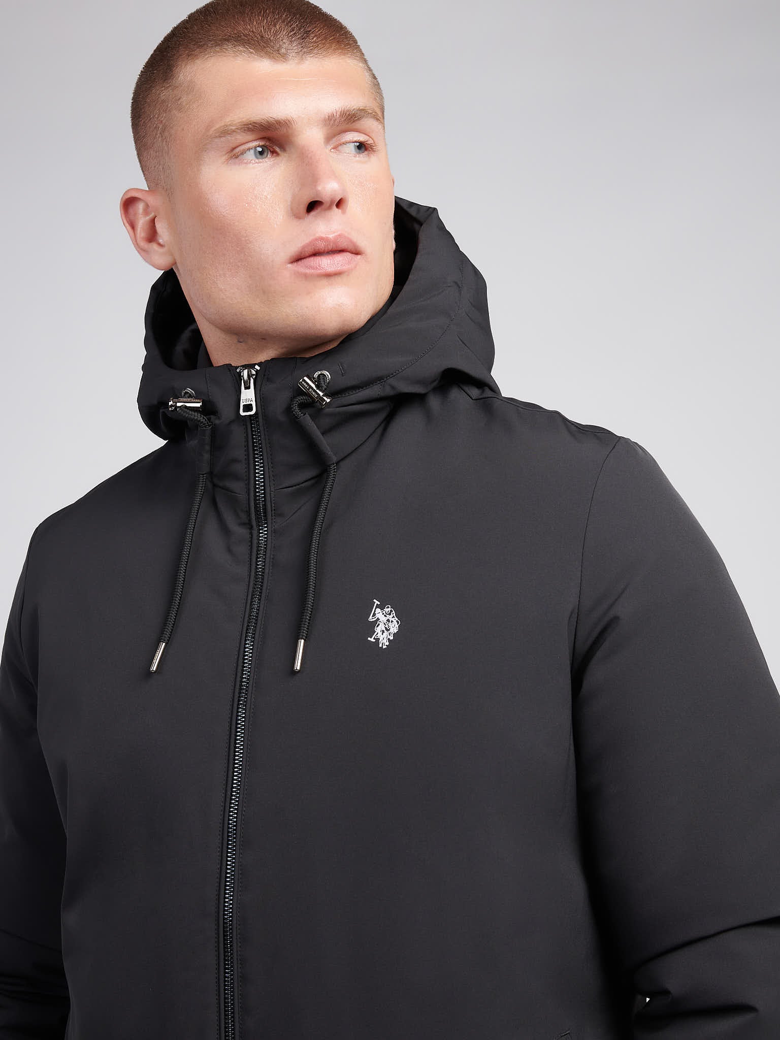 Mens Smart Padded Jacket in Black - Image 2