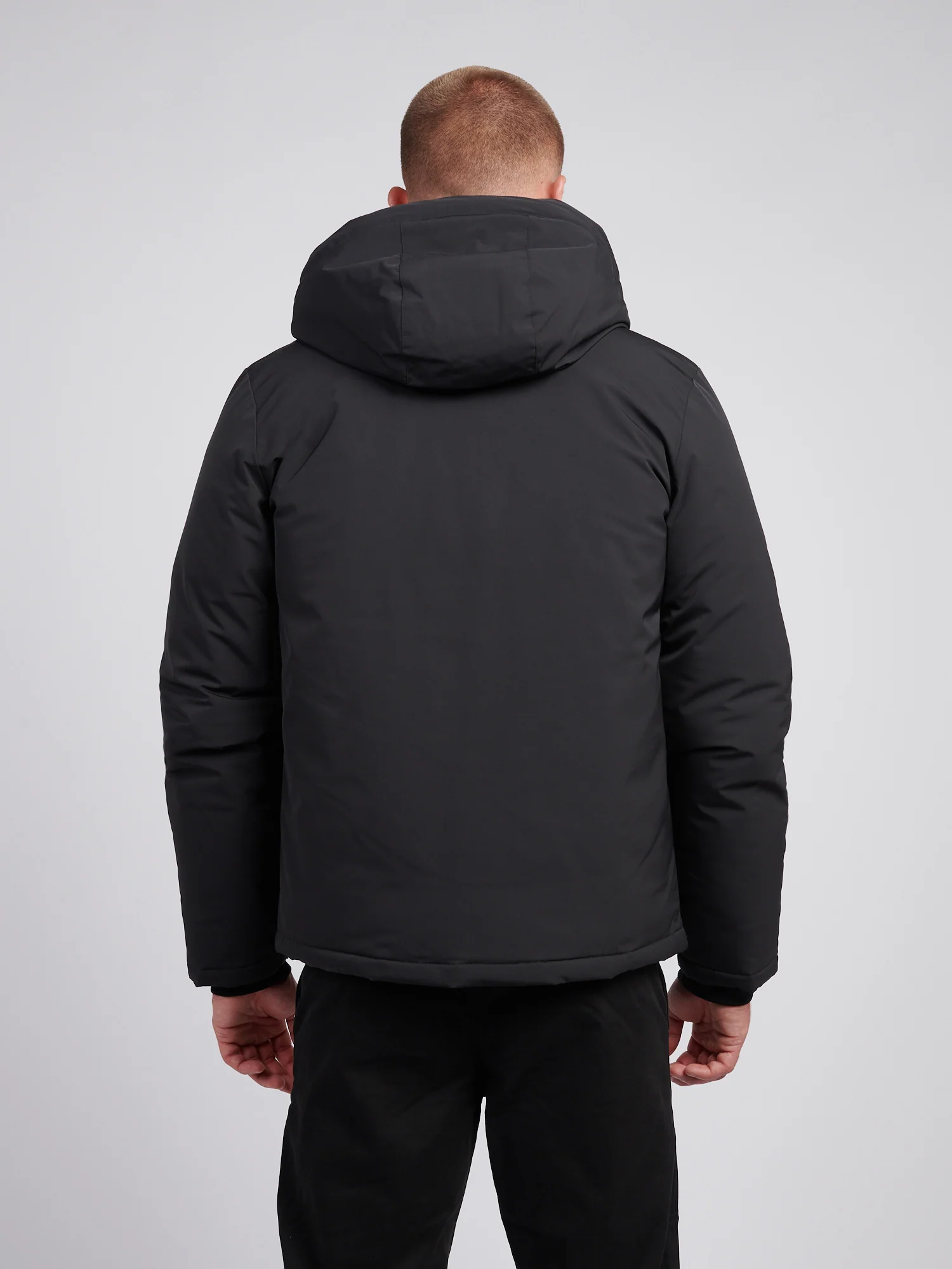 Mens Smart Padded Jacket in Black - Image 4