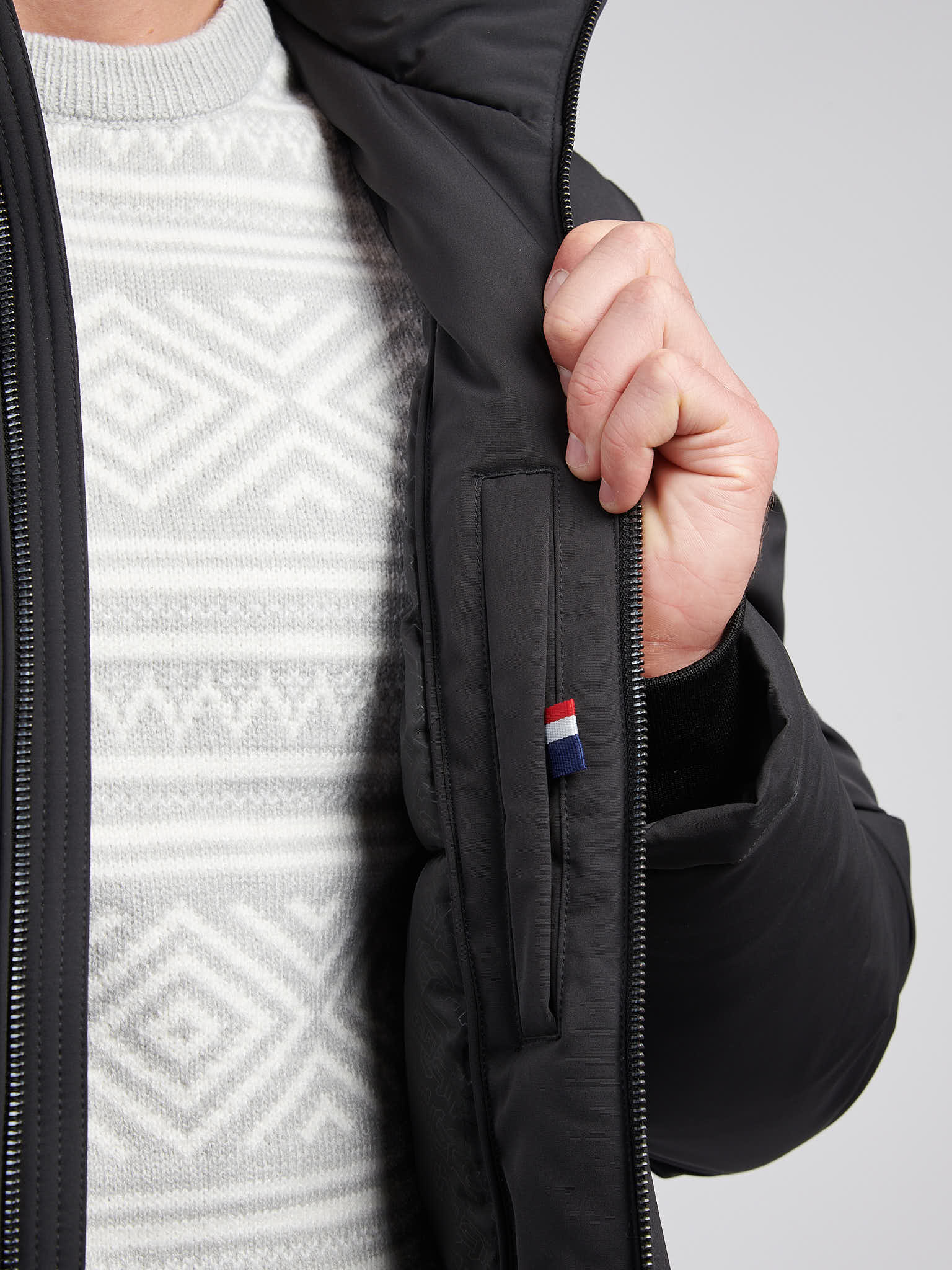 Mens Smart Padded Jacket in Black - Image 5