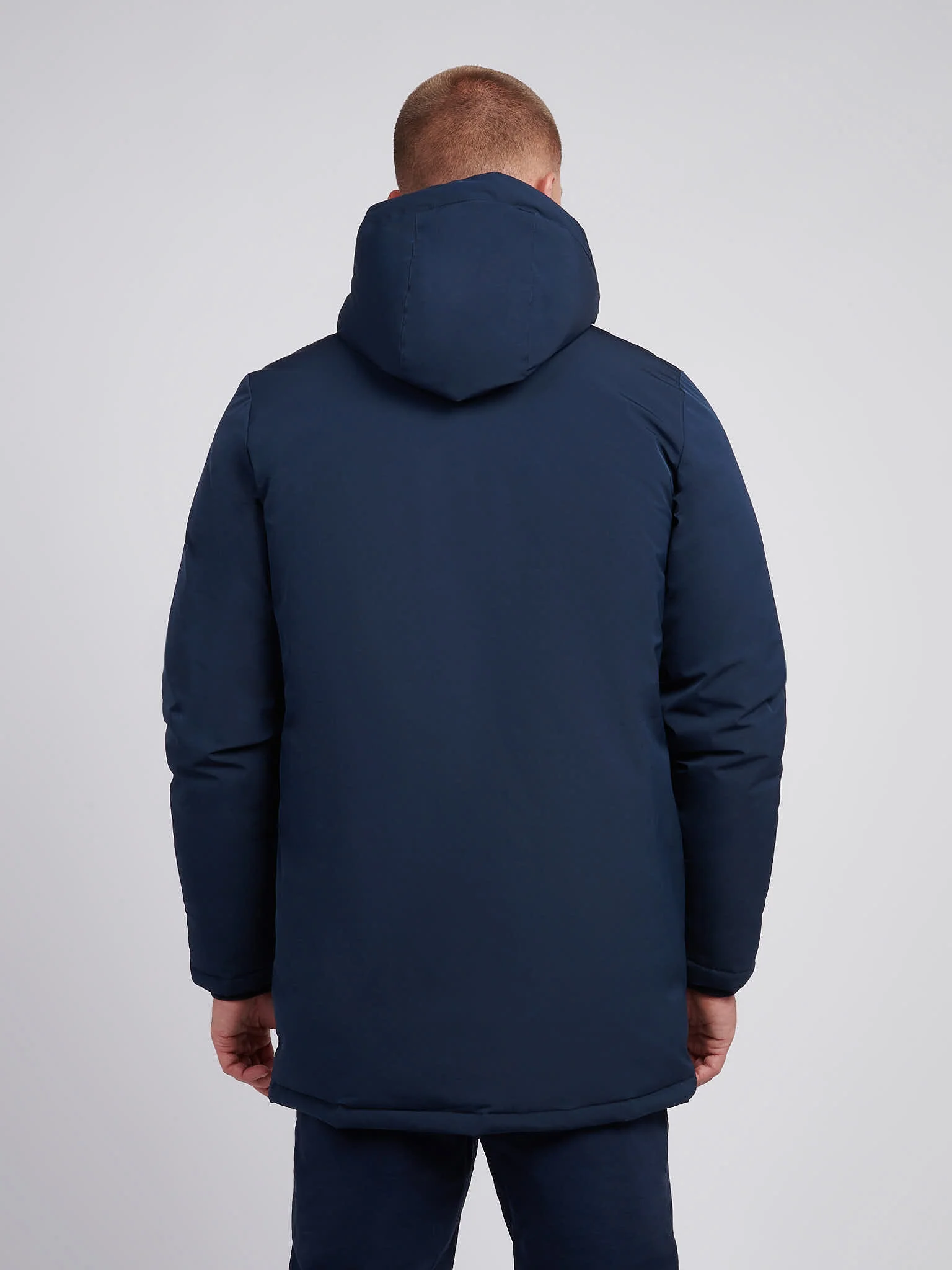 Mens Smart Parka in Dark Sapphire Navy - Image 4