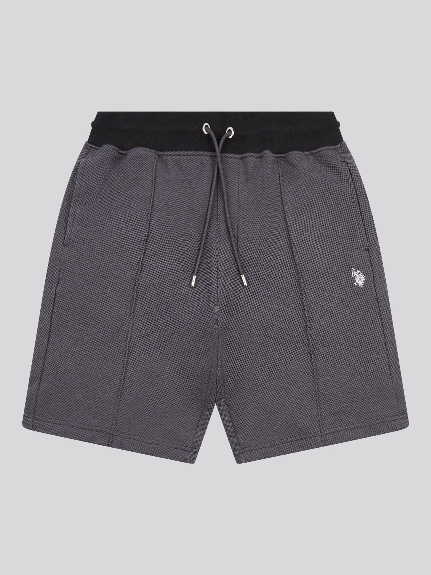 Mens Smart Two Tone Pleat Short in Black - Image 5