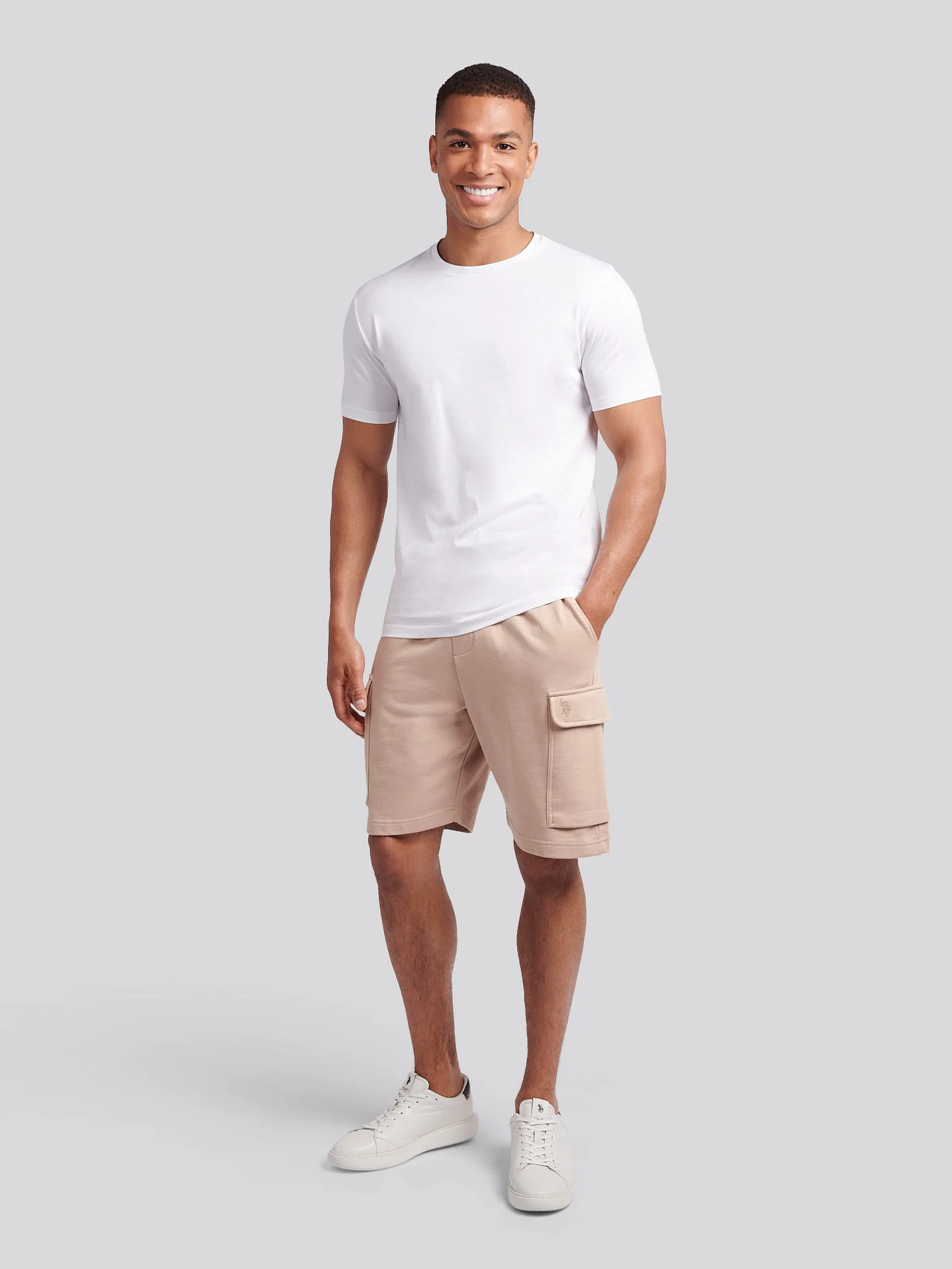 Mens Smart Utility Short in Doeskin - Image 3