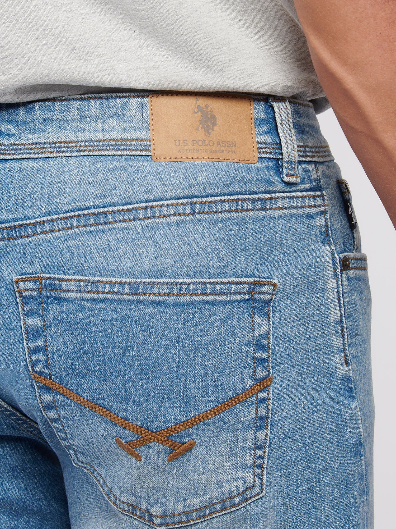 Mens Straight Fit Jean Blue Wash - Image 2