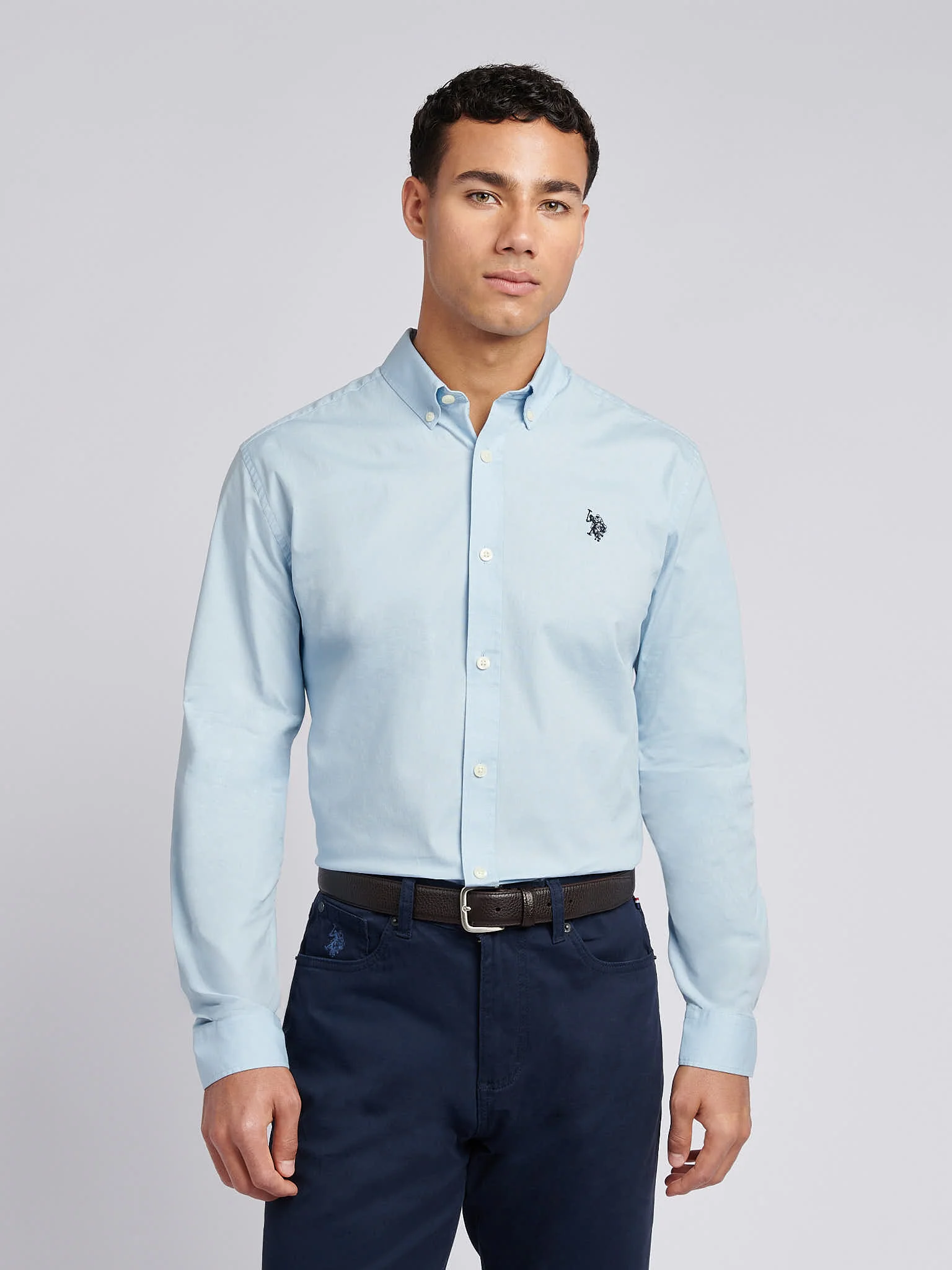 Mens Stretch Cotton Poplin Shirt Skyway - Image 6