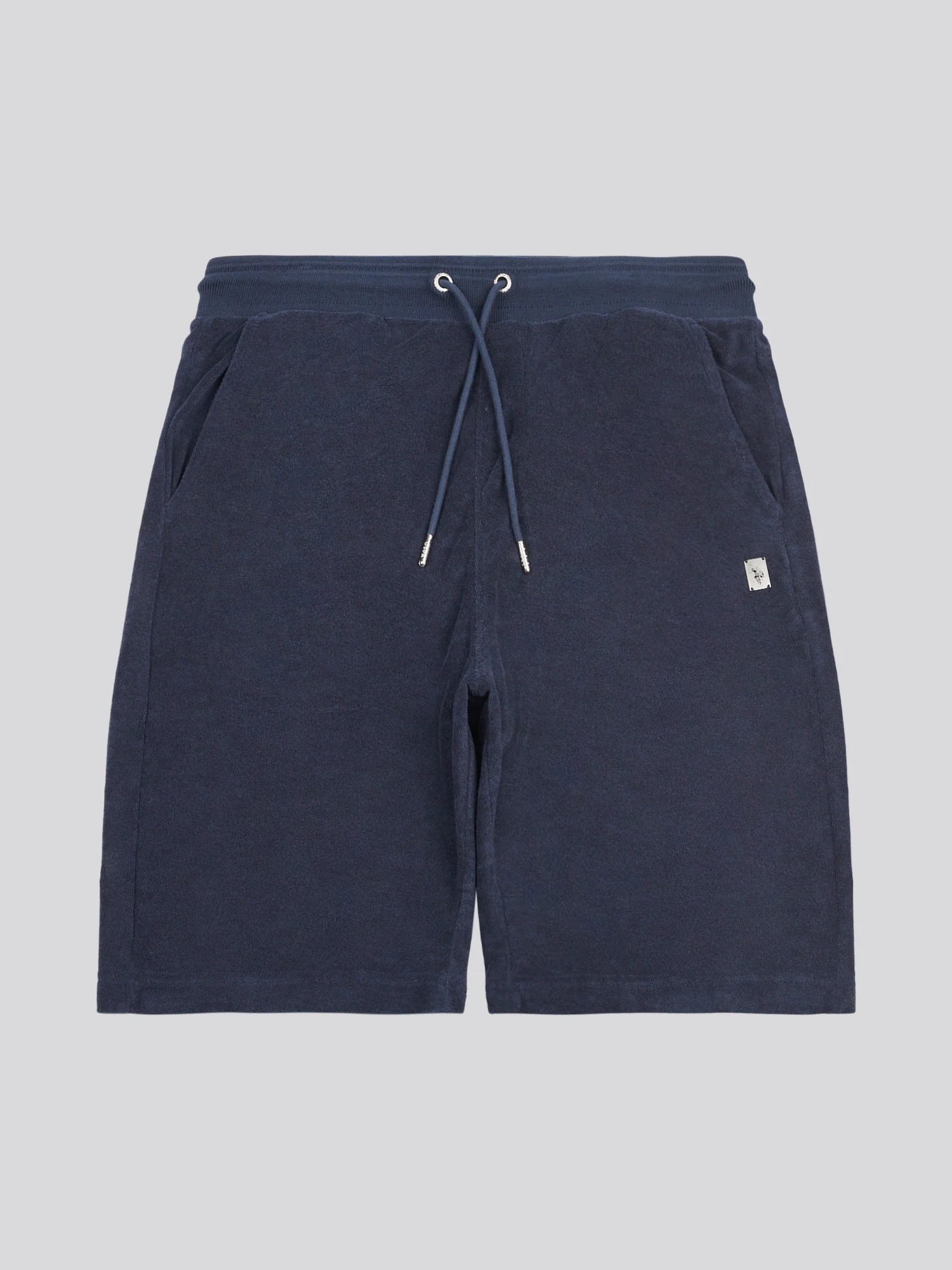 Mens Terry Drawstring Short in Dark Sapphire Navy - Image 5