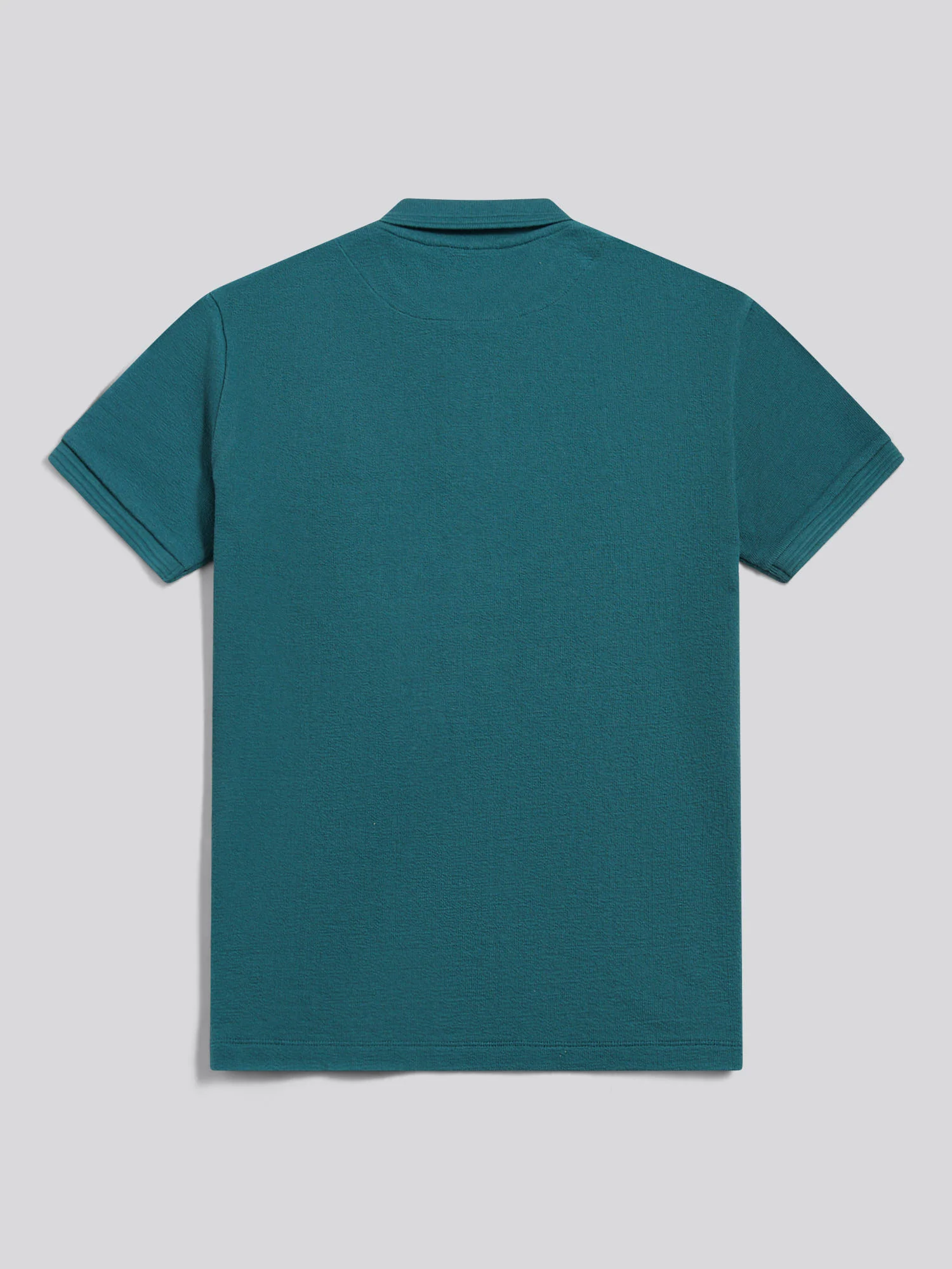 Mens Texture Terry Polo Shirt Mediterranea - Image 6