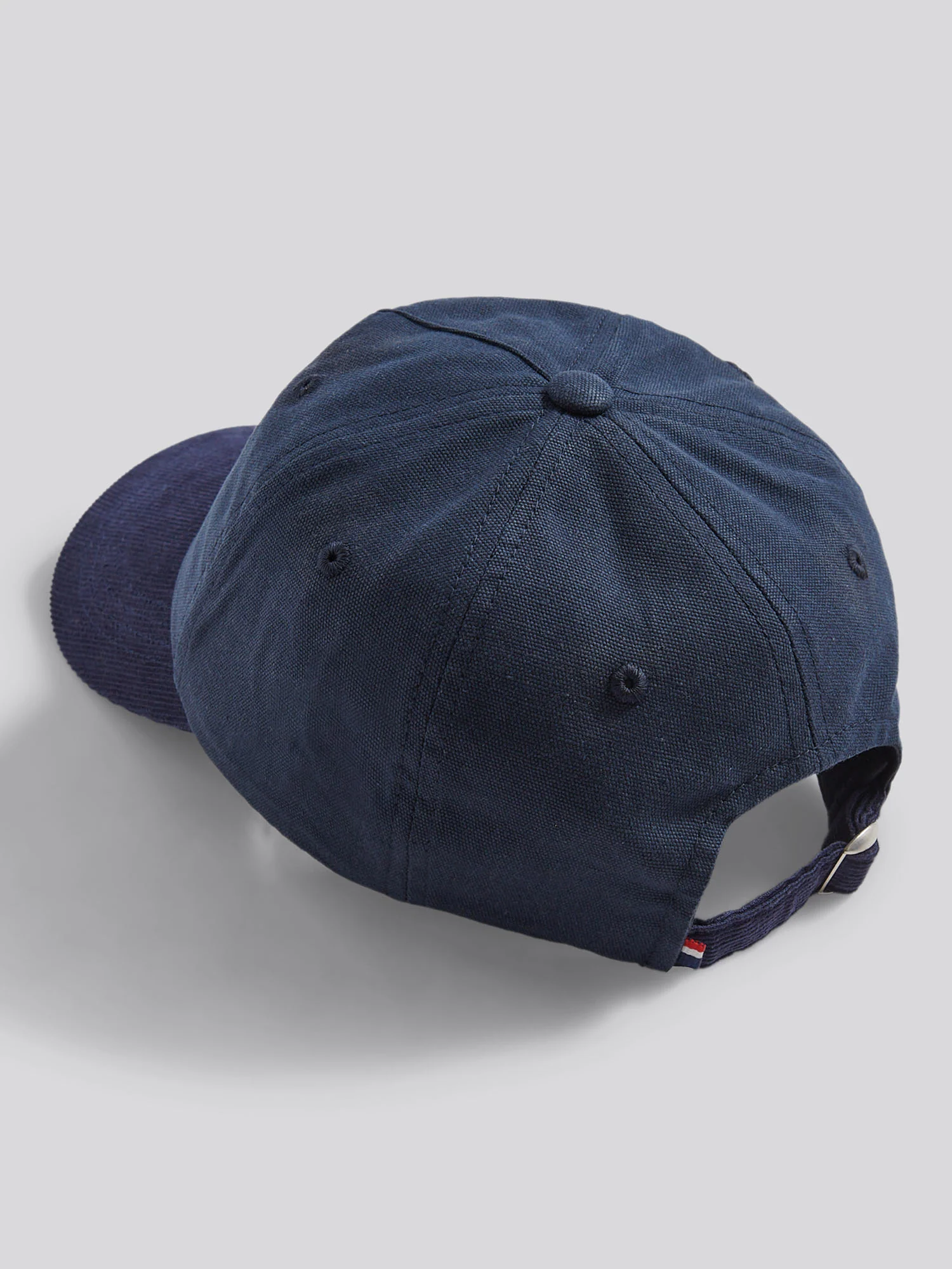 Mens Textured Corduroy Cap in Dark Sapphire Navy - Image 2