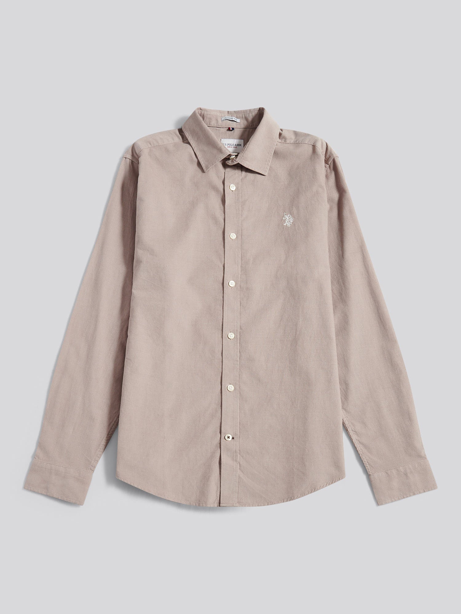 Mens Textured Corduroy Shirt in Atmosphere - Image 5